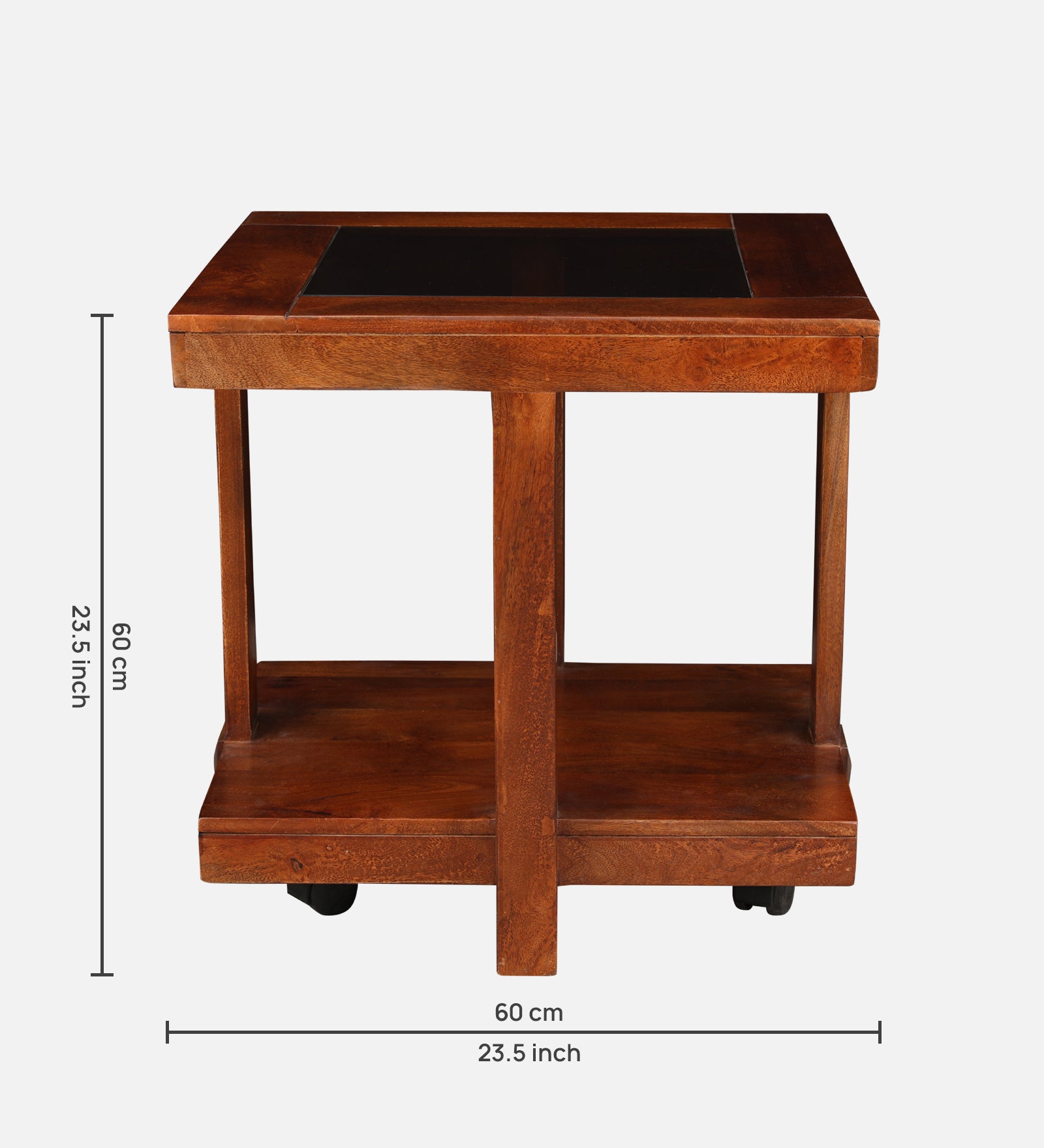 Joss Solid Wood Side Table in Walnut Colour