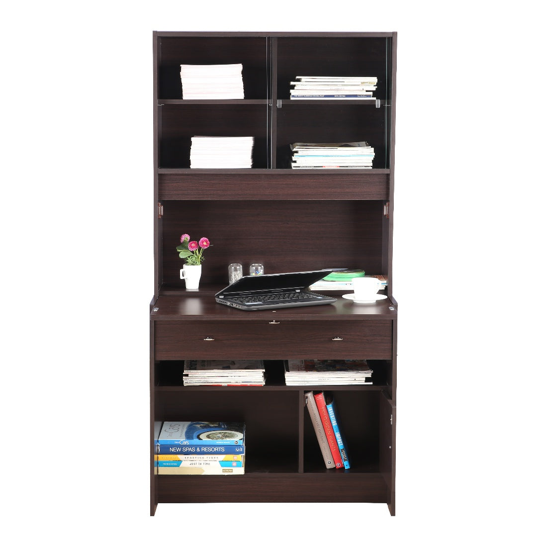 Gleam Study Table in Walnut Colour