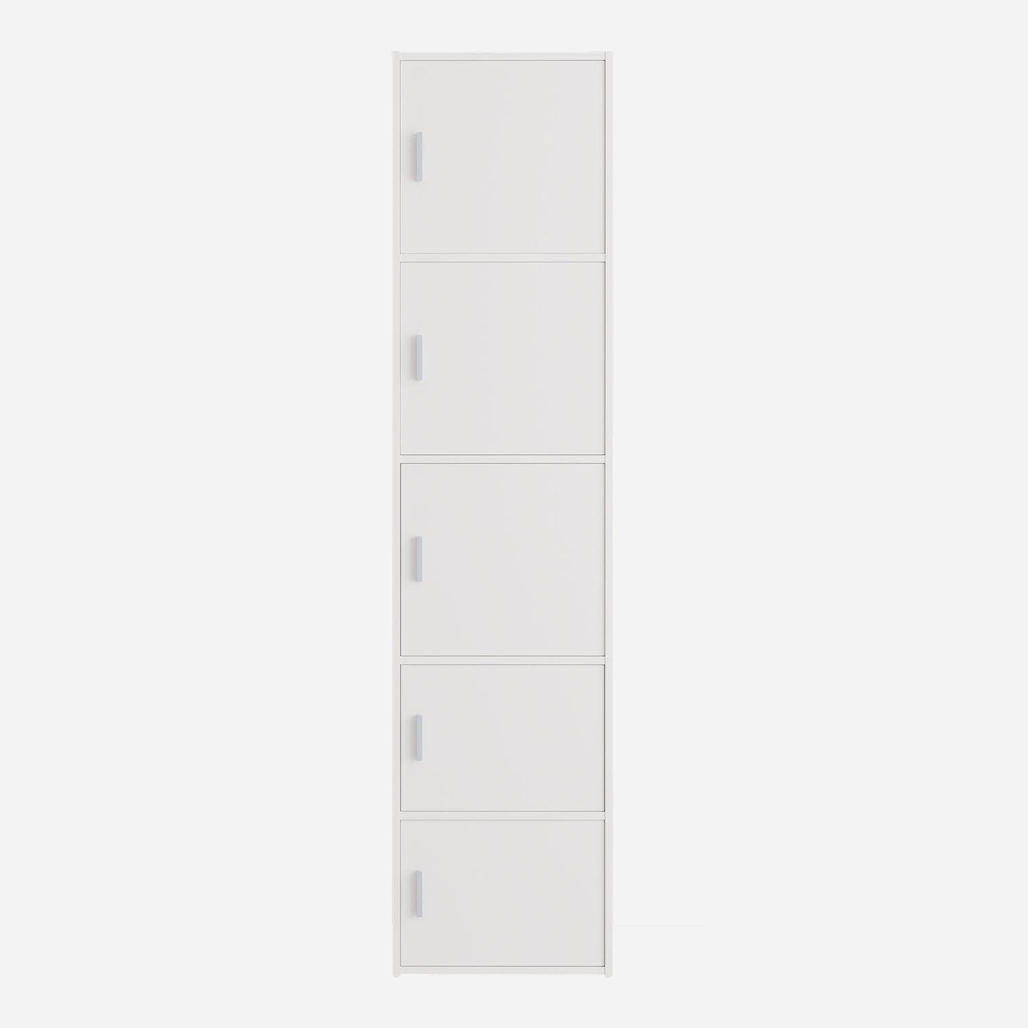Albert Engineered Wood 5 Tier Cabinet in White Colour