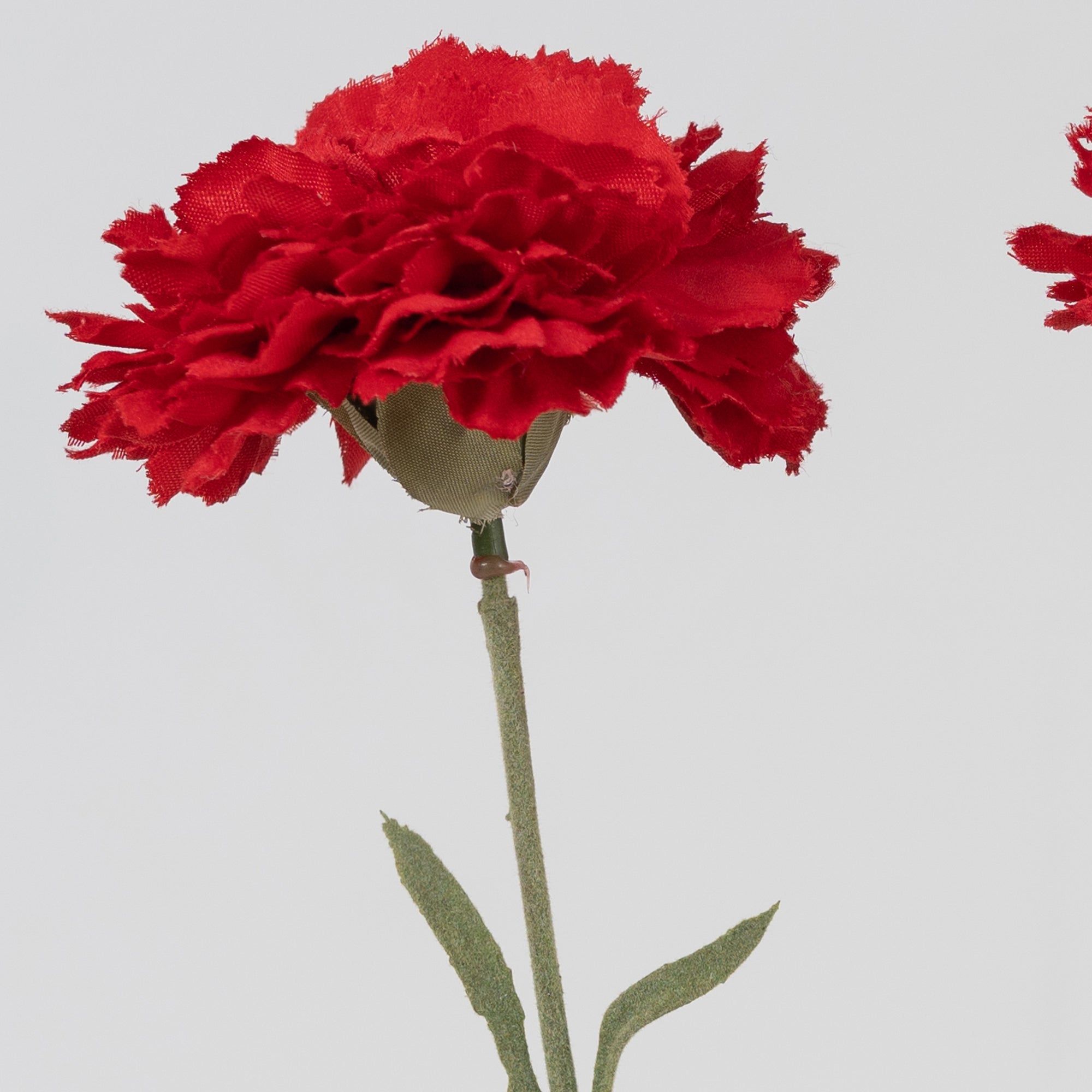 Elora Single Red Carnation Polyester Artificial Flower 62cm in Red Colour