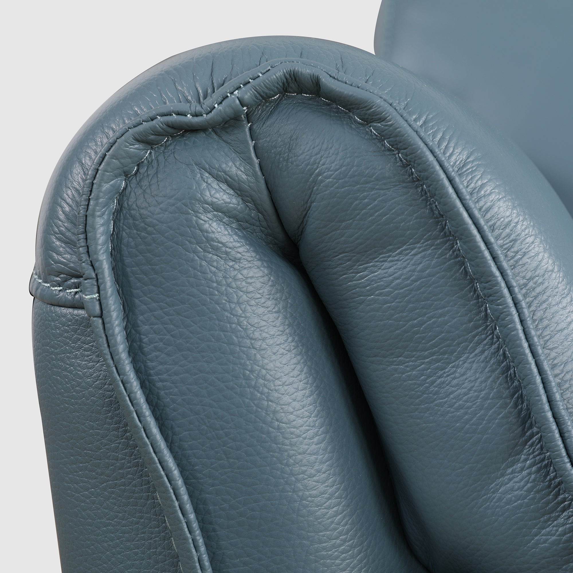 Emilia Half Leather Single Seater Electric Recliner in Blue Colour