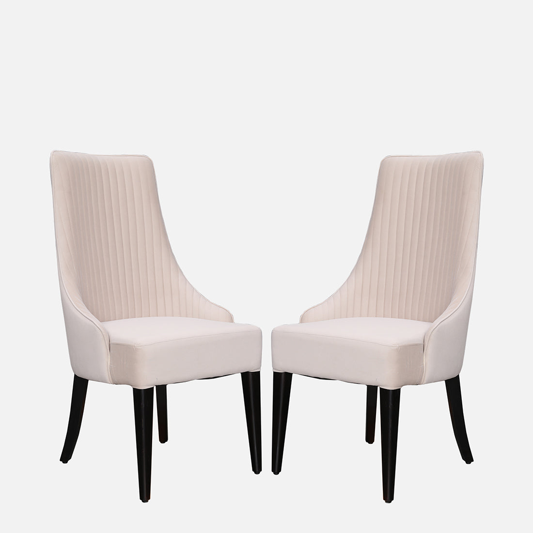 Garnet Sheesham Wood(Rosewood) Dining Chair Set Of 2 in White Colour