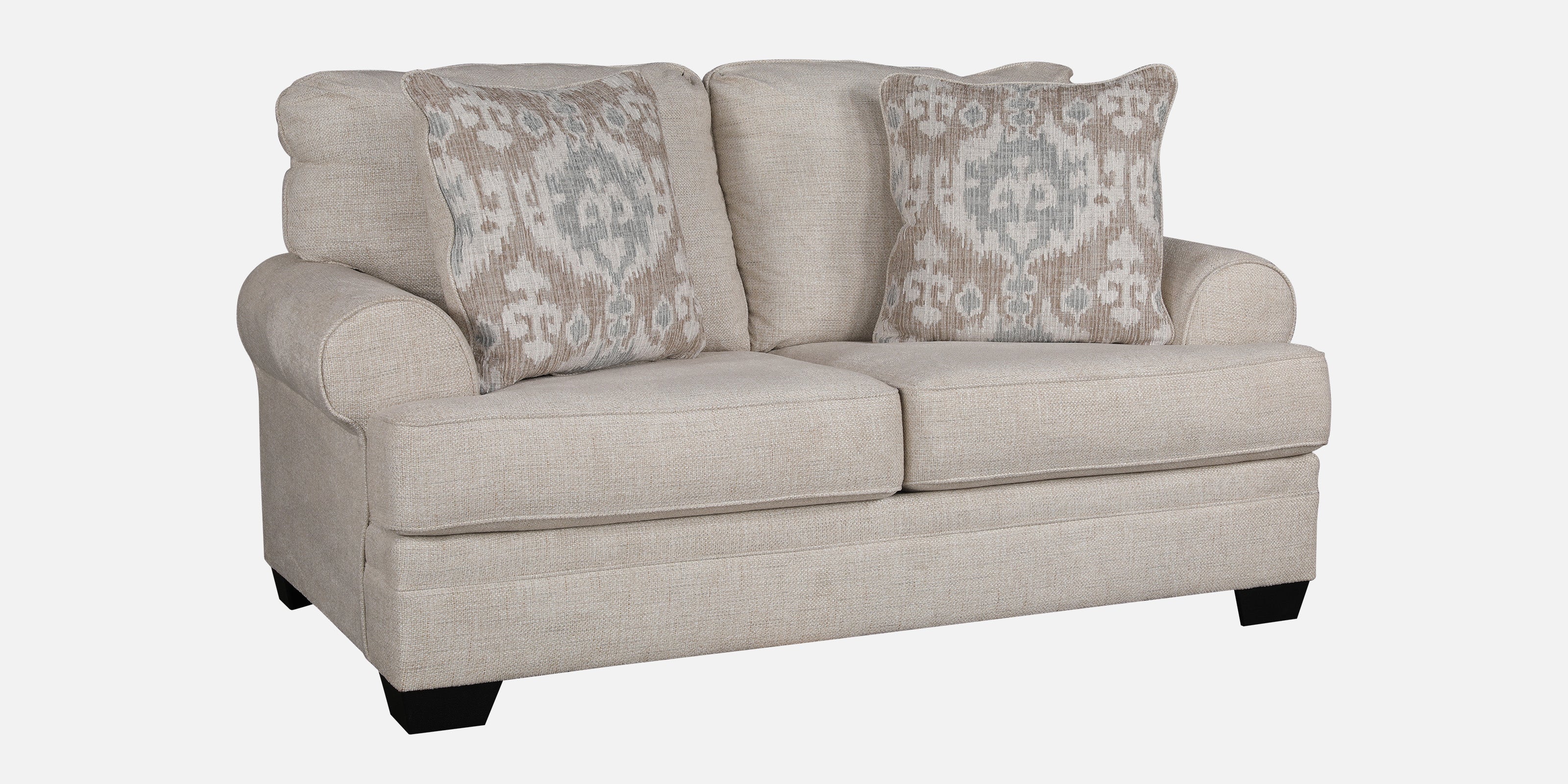 Thames Fabric Two Seater Sofa in Beige Colour