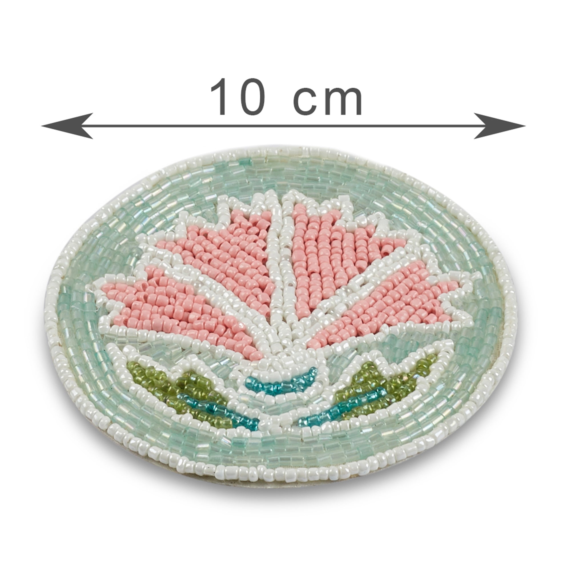 Anar Handmade Beaded Trivet Dia 20 Cm in Multi Colour