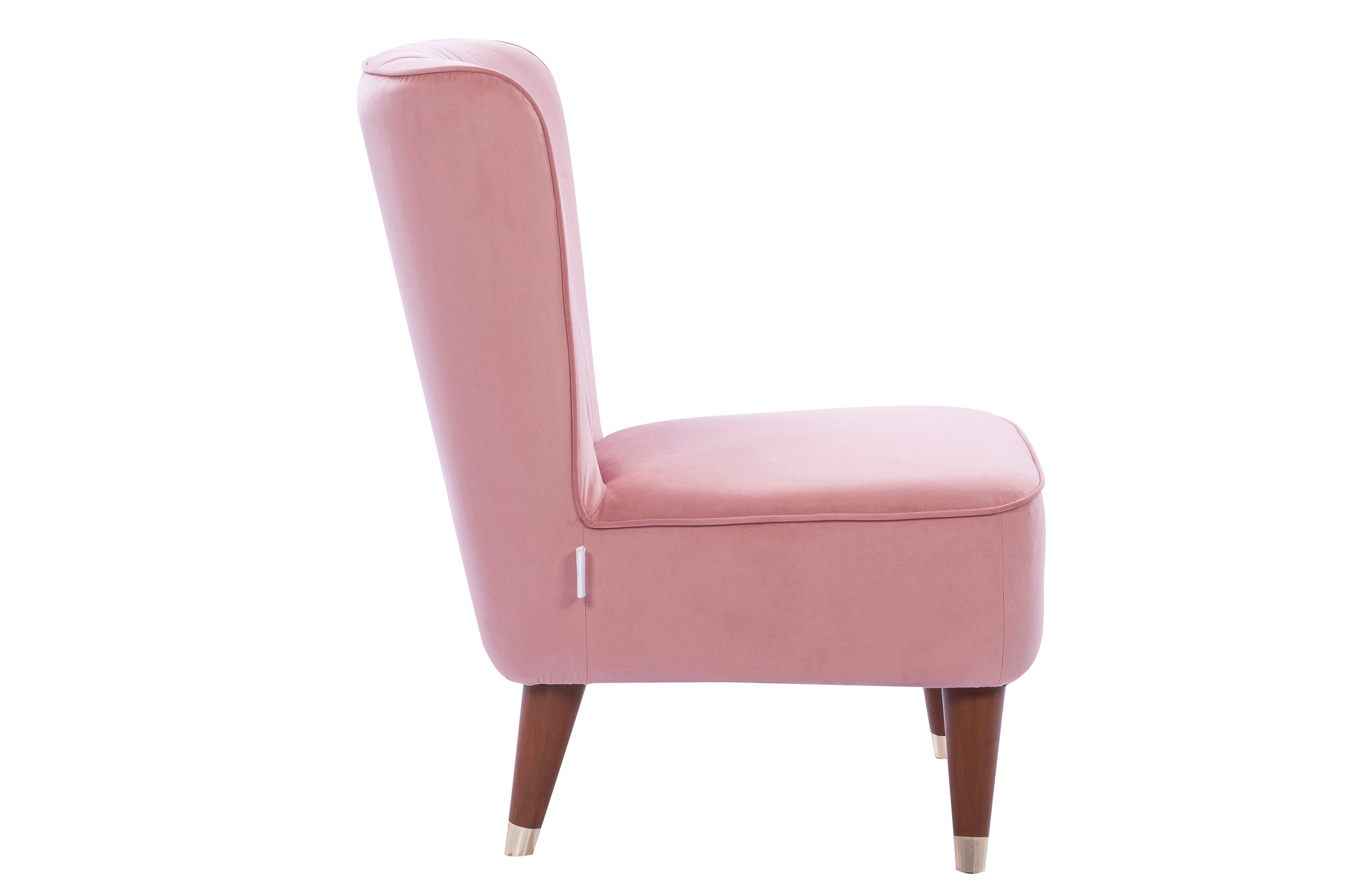 Jane Velvet Accent Chair in Pink Colour
