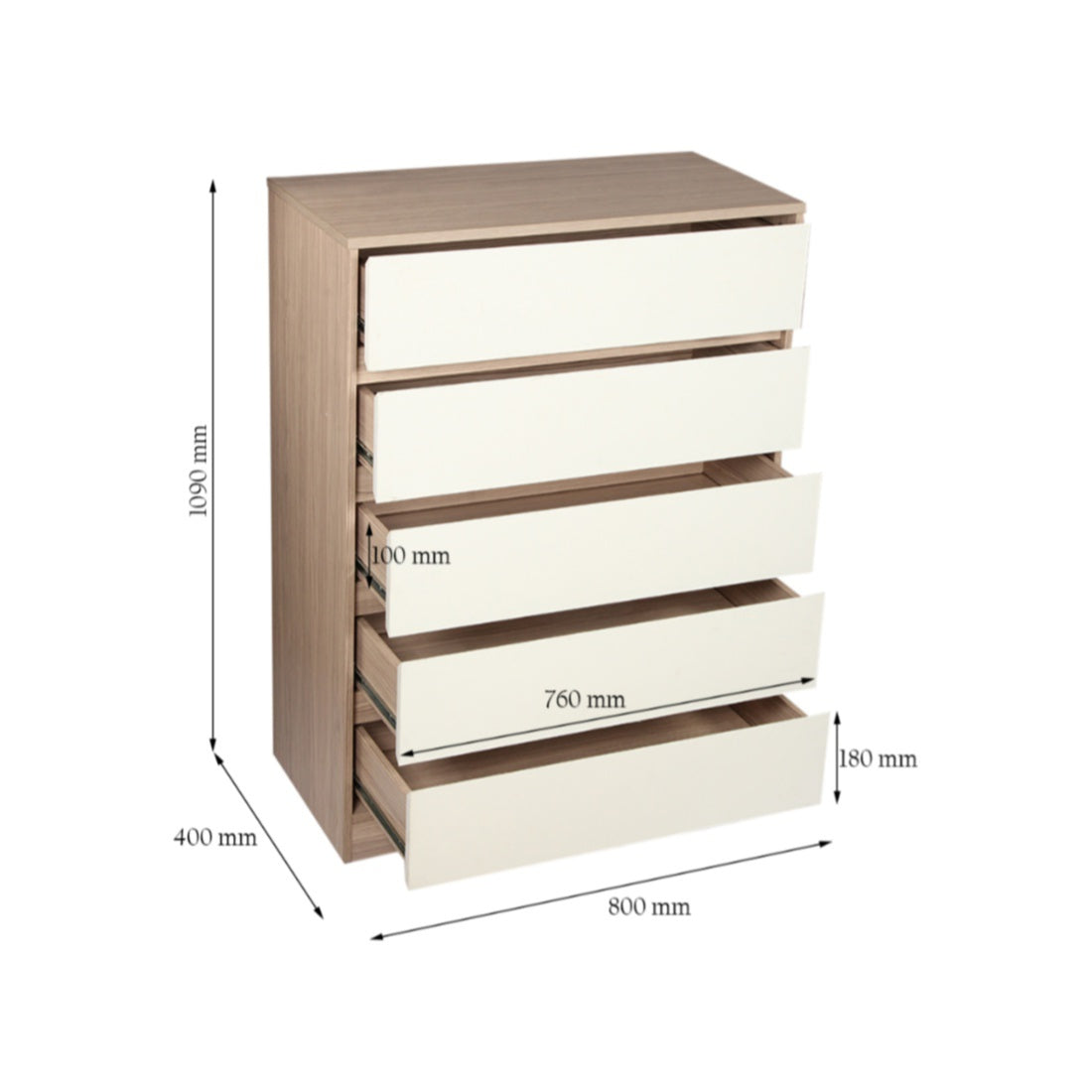 Ambra Chest Of Five Drawers