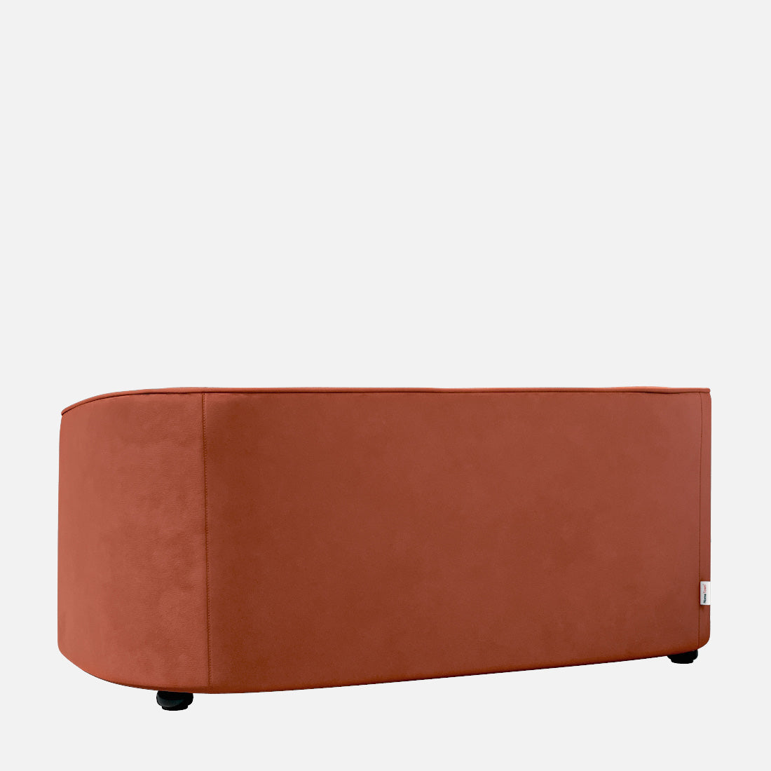 Elise Velvet Fabric Two Seater Sofa in Rust Colour