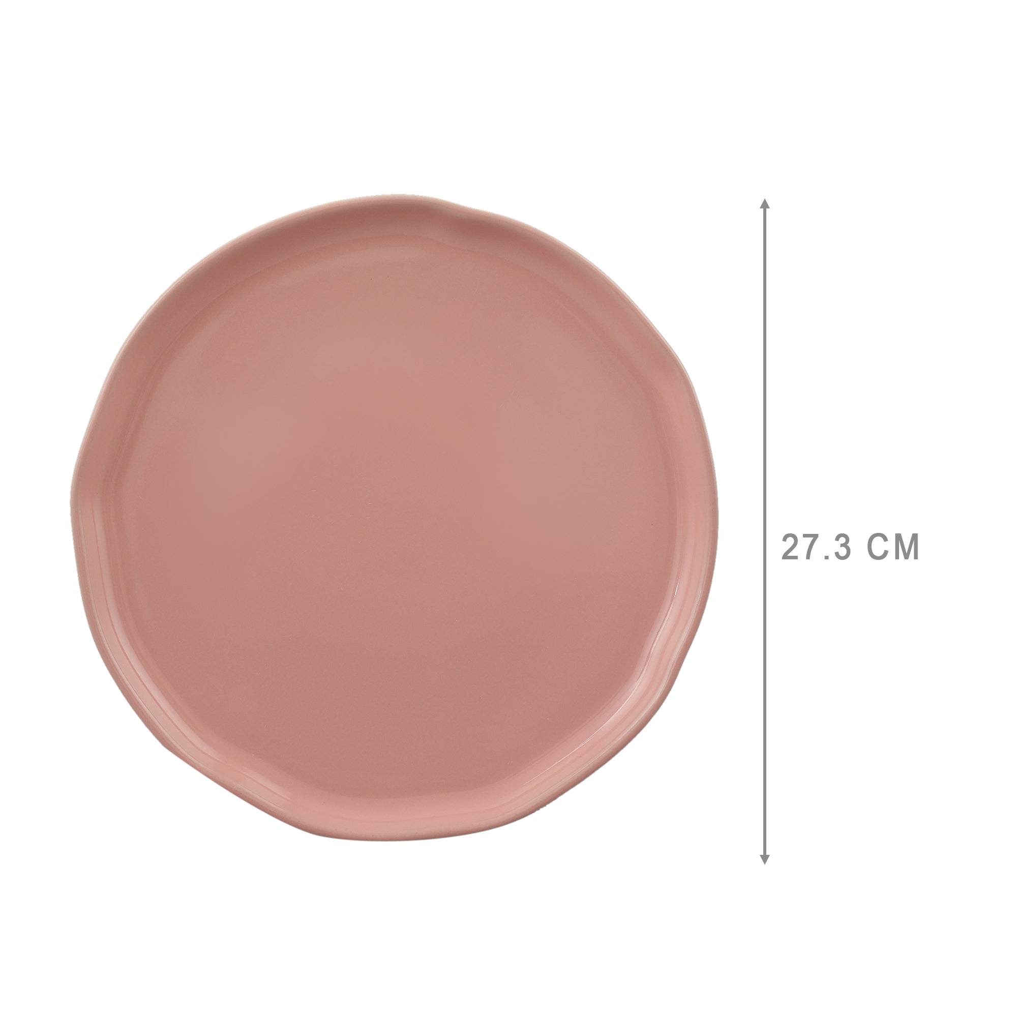 Palette Ceramic 10.5 Inch Dinner Plate 4 Pcs in Pink Colour