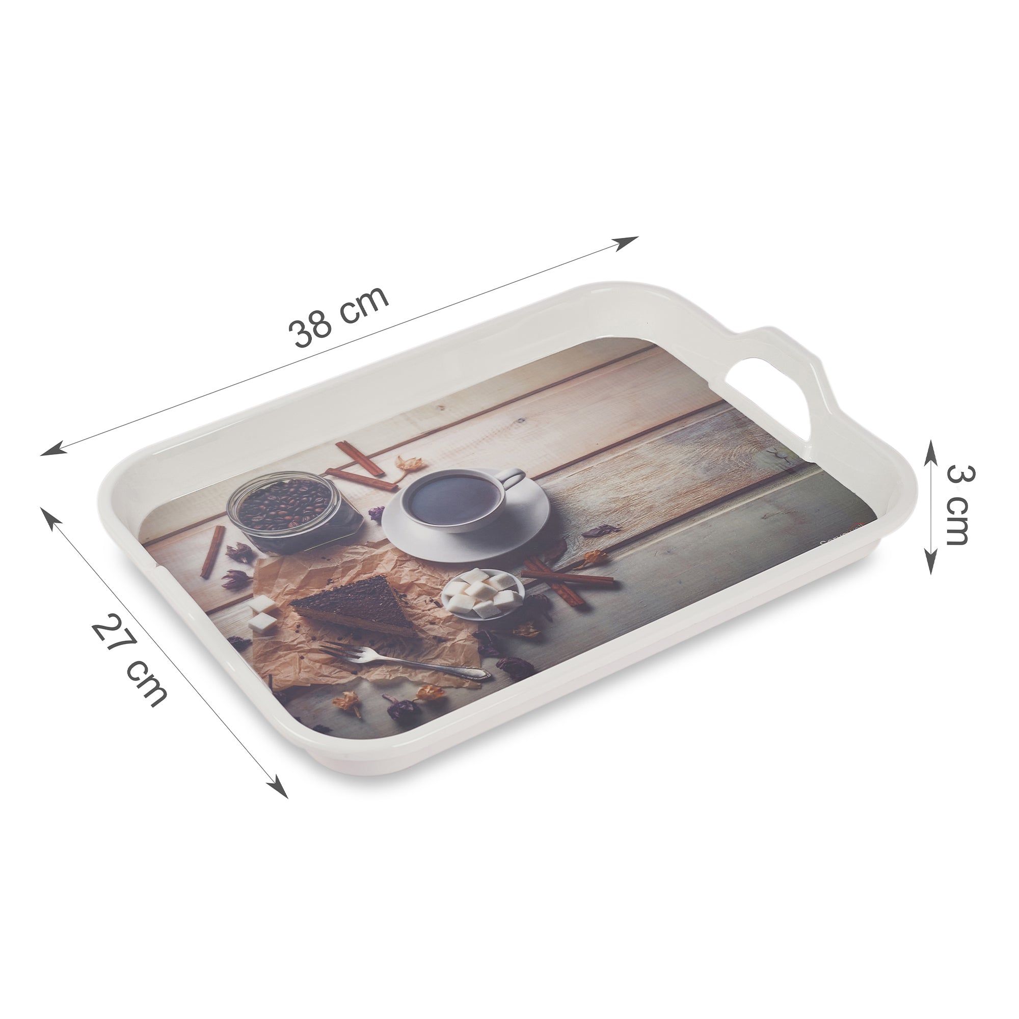 Handy Melamine Tray Set of 3 in Multi Colour