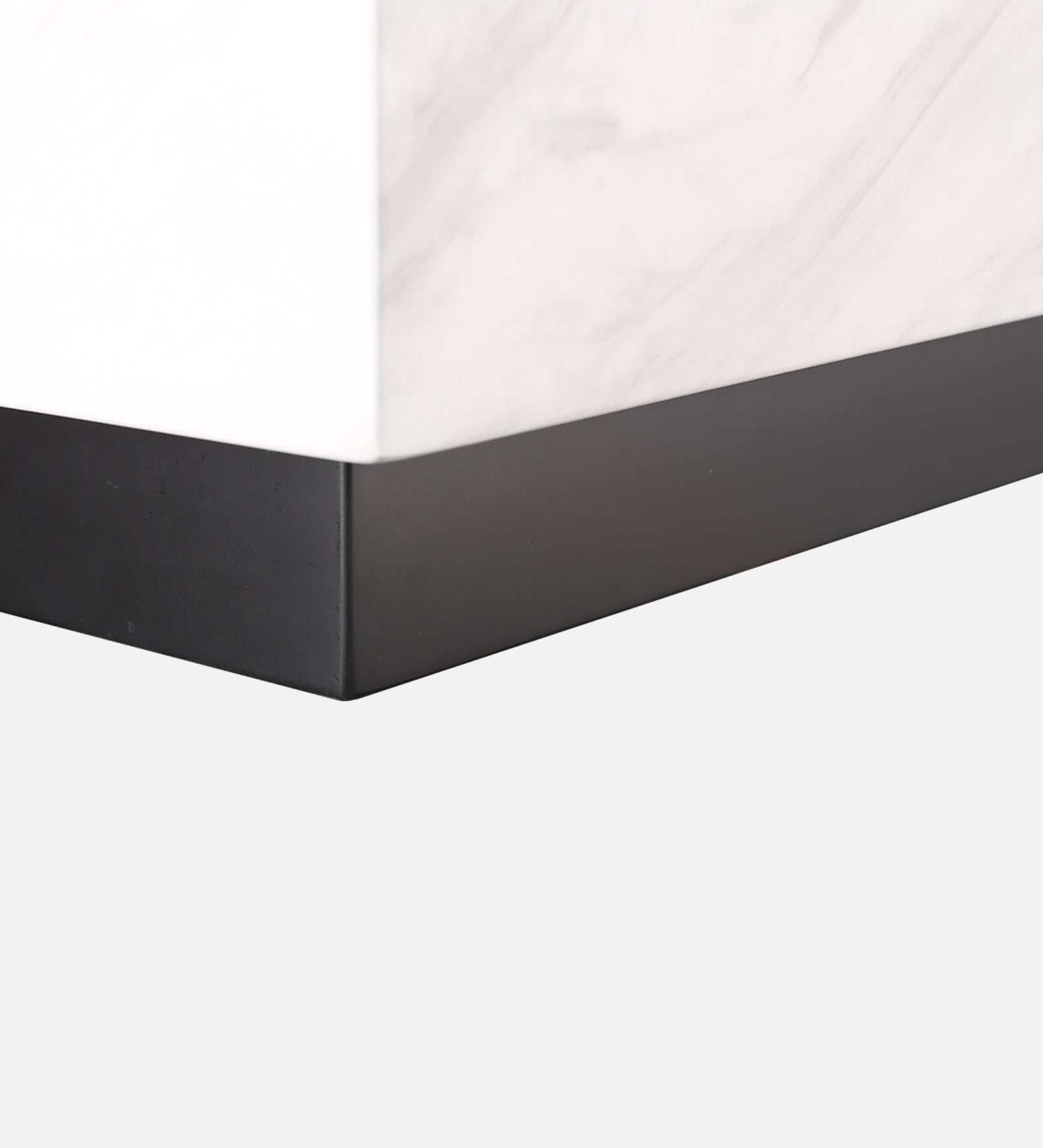 Garnet Marble Finish Center Table in White Colour