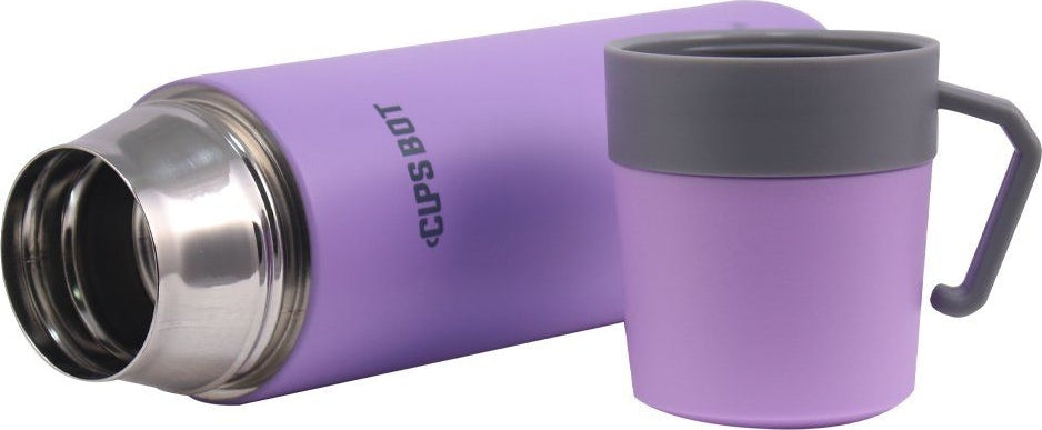 CupsBot Stainless steel Vacuum Insulated Hot And Cold Flask 500ML in Purple Colour