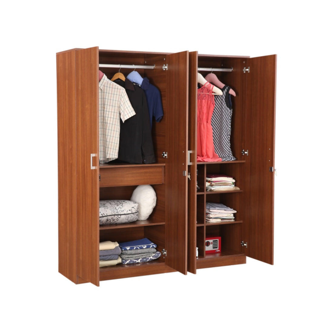 Premier 4 door wardrobe in Walnut Colour