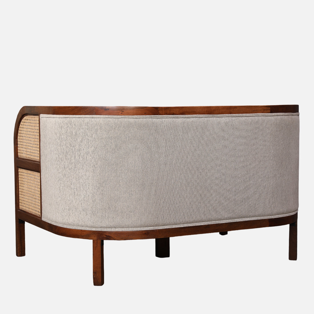 Siam Solidwood Two Seater Sofa in Beige Colour