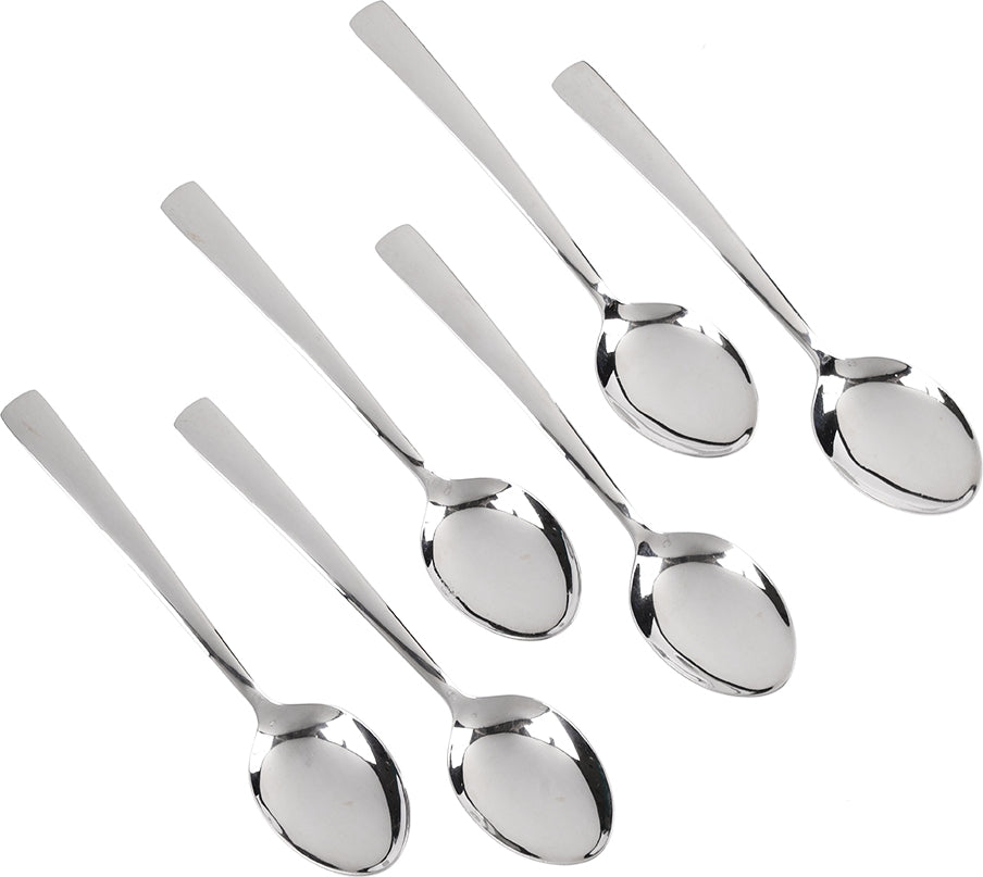 FNS Solo Desert Steel Spoon Set of 6 in Silver Colour