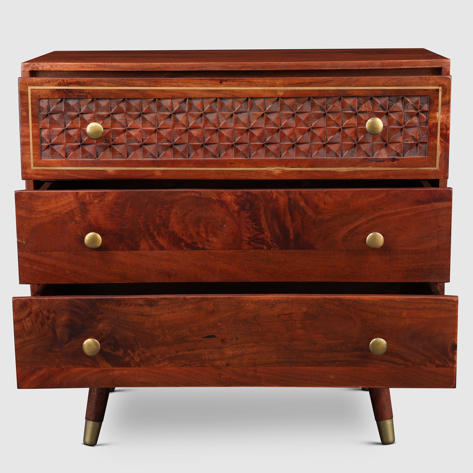 Phoolkari Chest Of Drawers in Honey Finish Colour