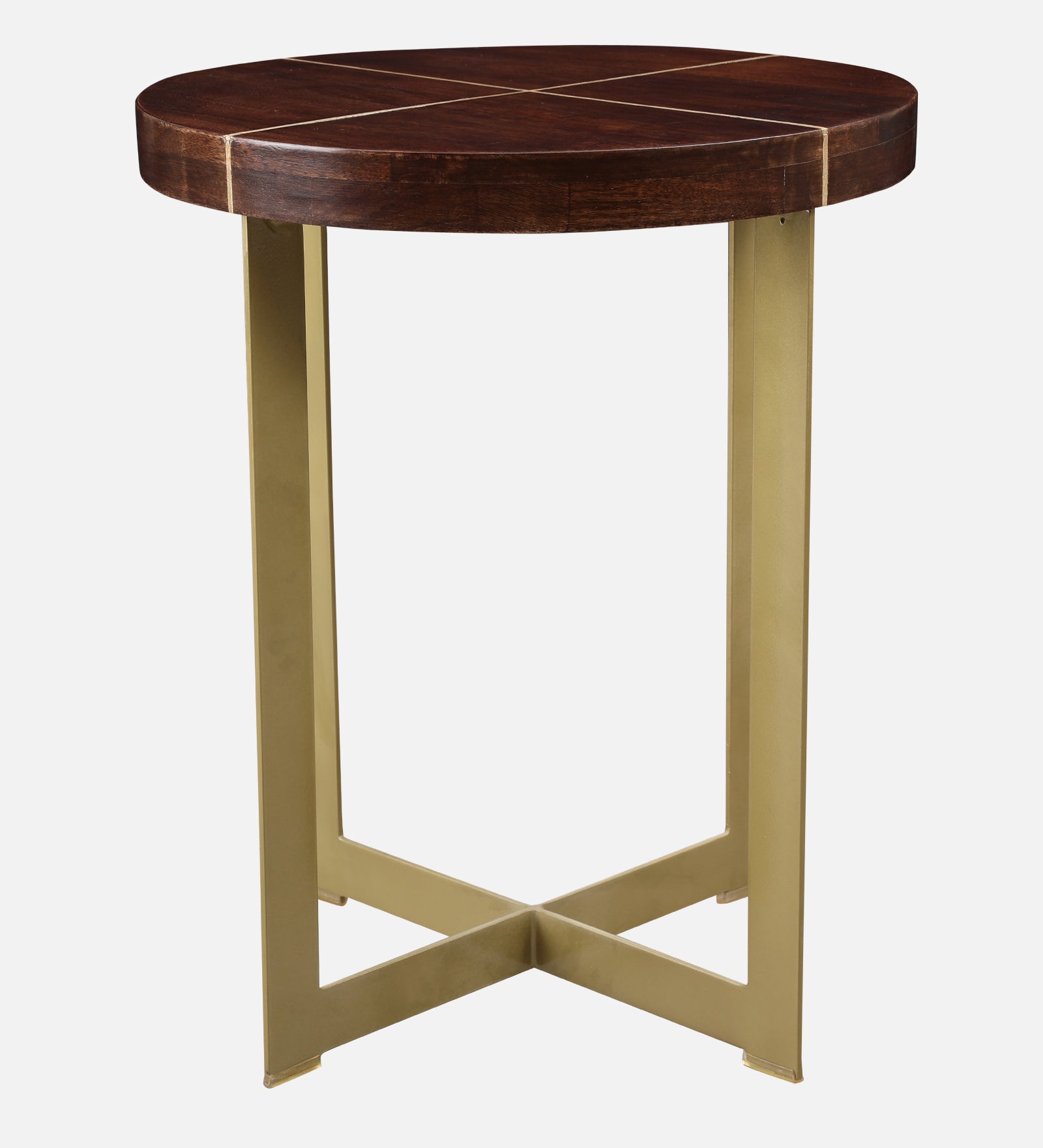Augustin Solid Wood Side Table in Walnut Colour