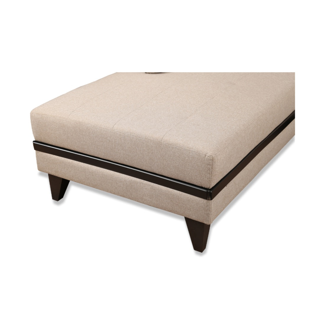 Garcia Fabric 5 Seater Sofa with Right Hand Side Lounger in Beige Colour