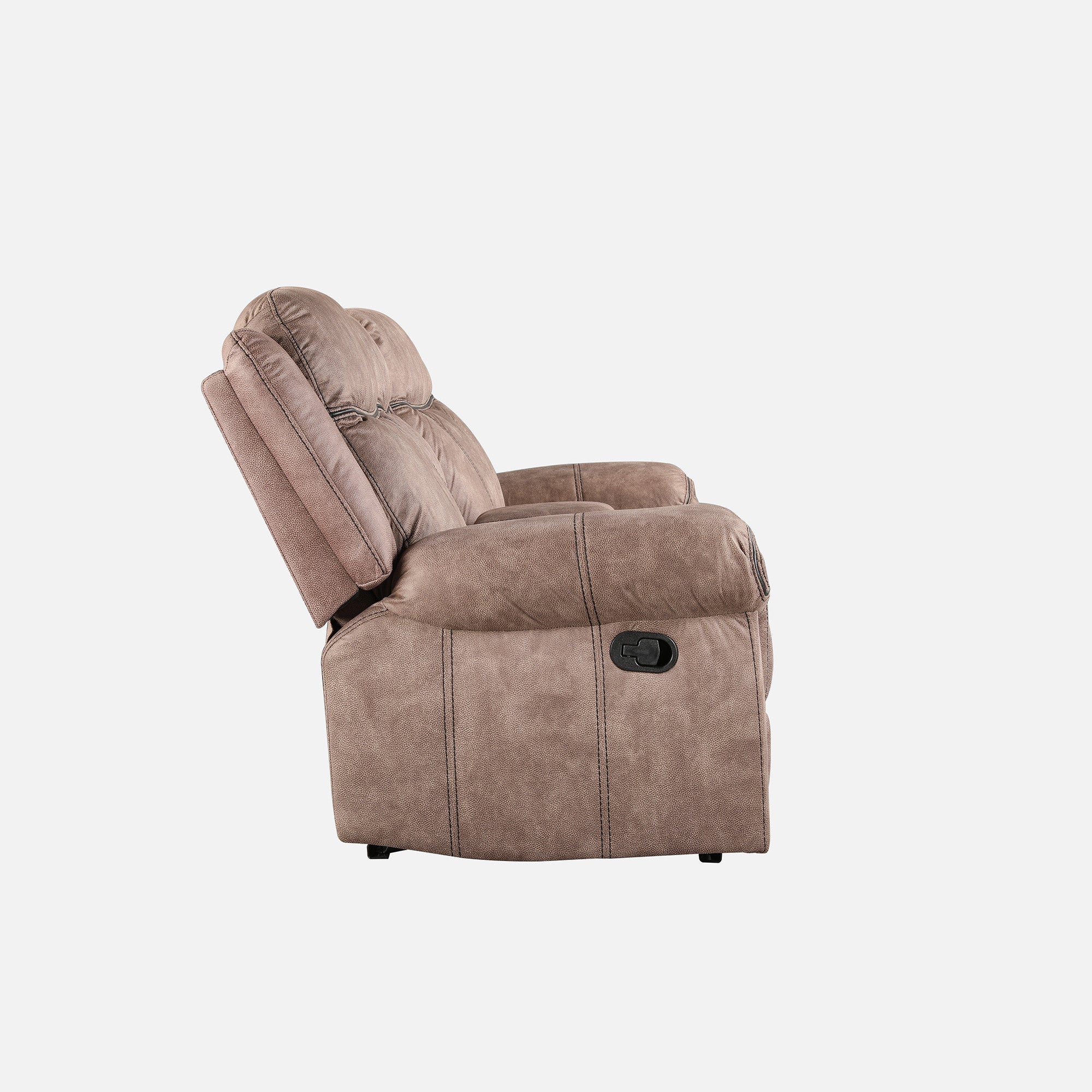 Enfield Fabric 2 Seater Recliner in Brown Colour