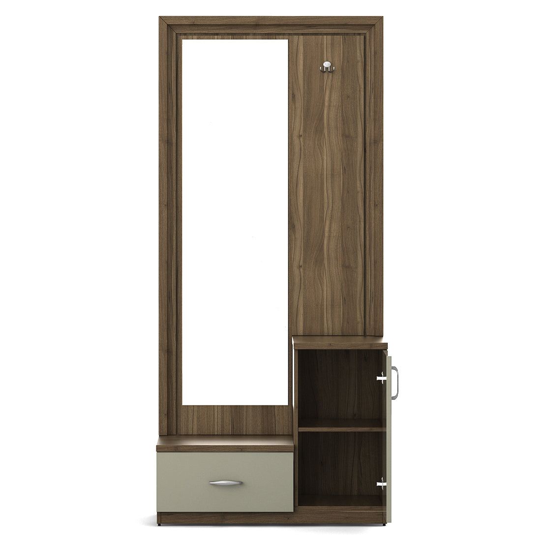 Petra Dresser With Mirror in Walnut Colour