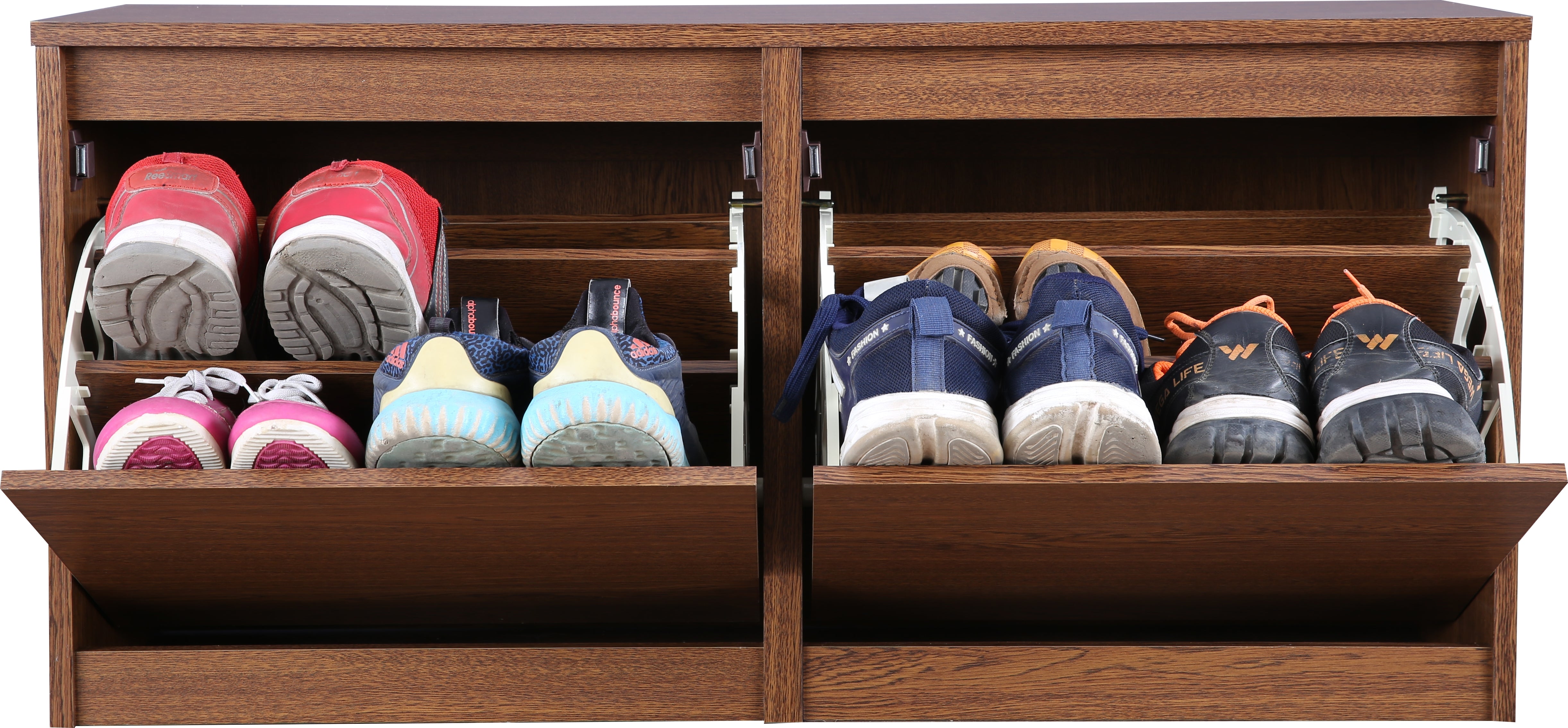 Alder Engineered Wood Shoe Rack in Oak Colour