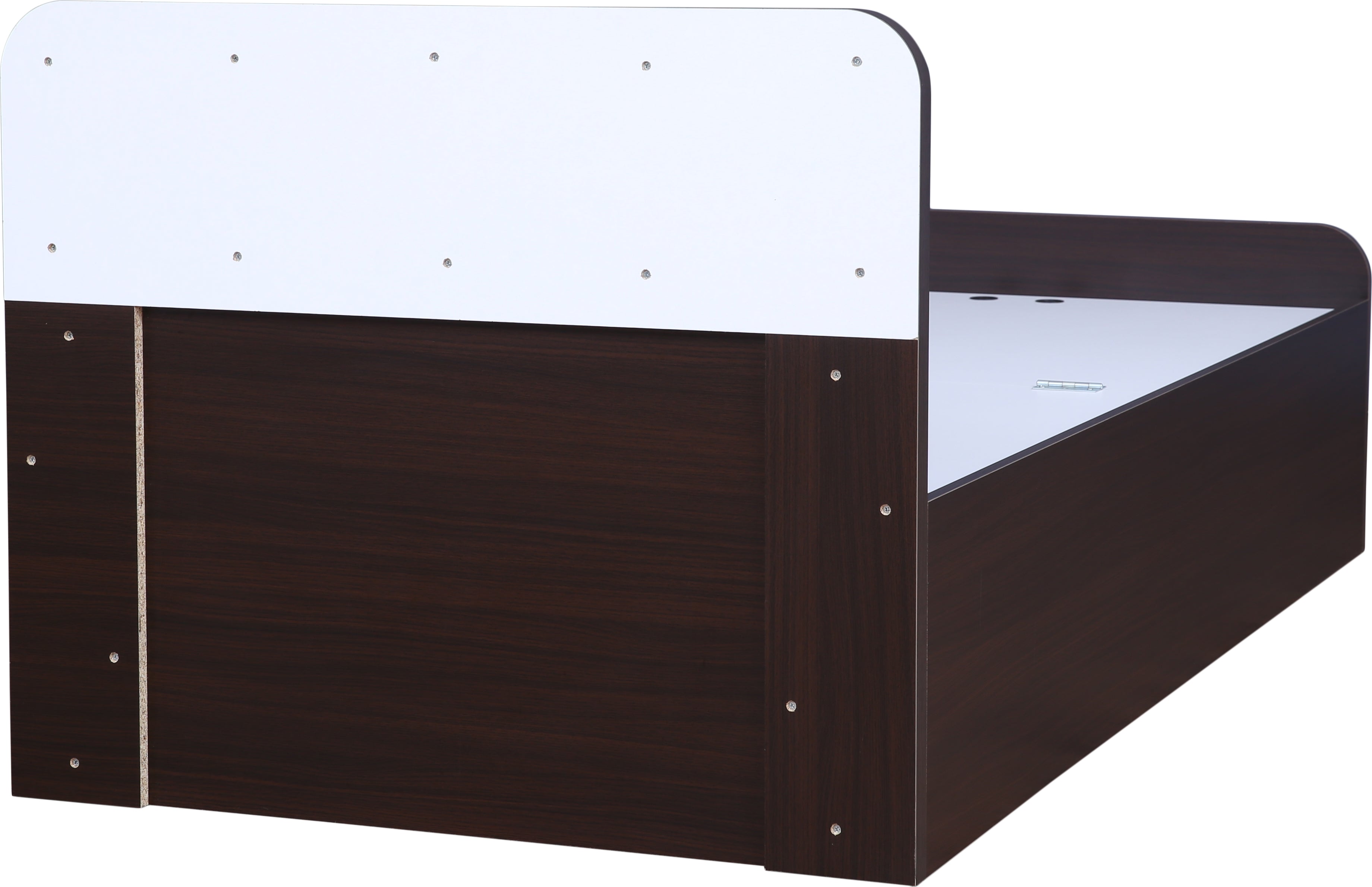 Swirl Single bed with Box storage in Dark Oak Colour
