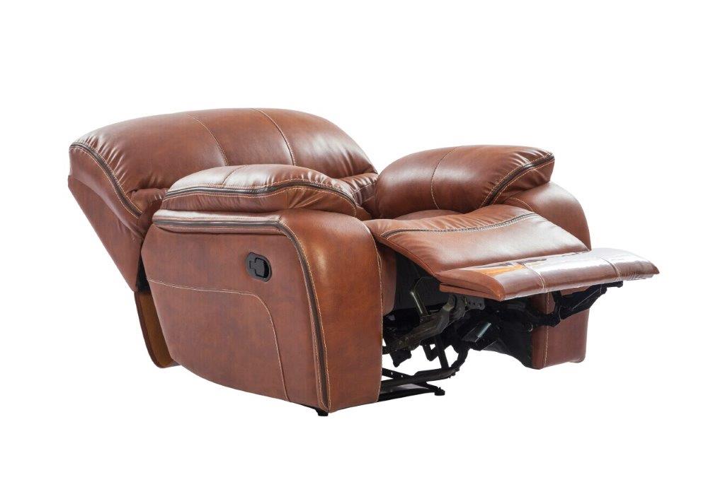 Tigris Leatherette Single Seater Recliner in Brown Colour
