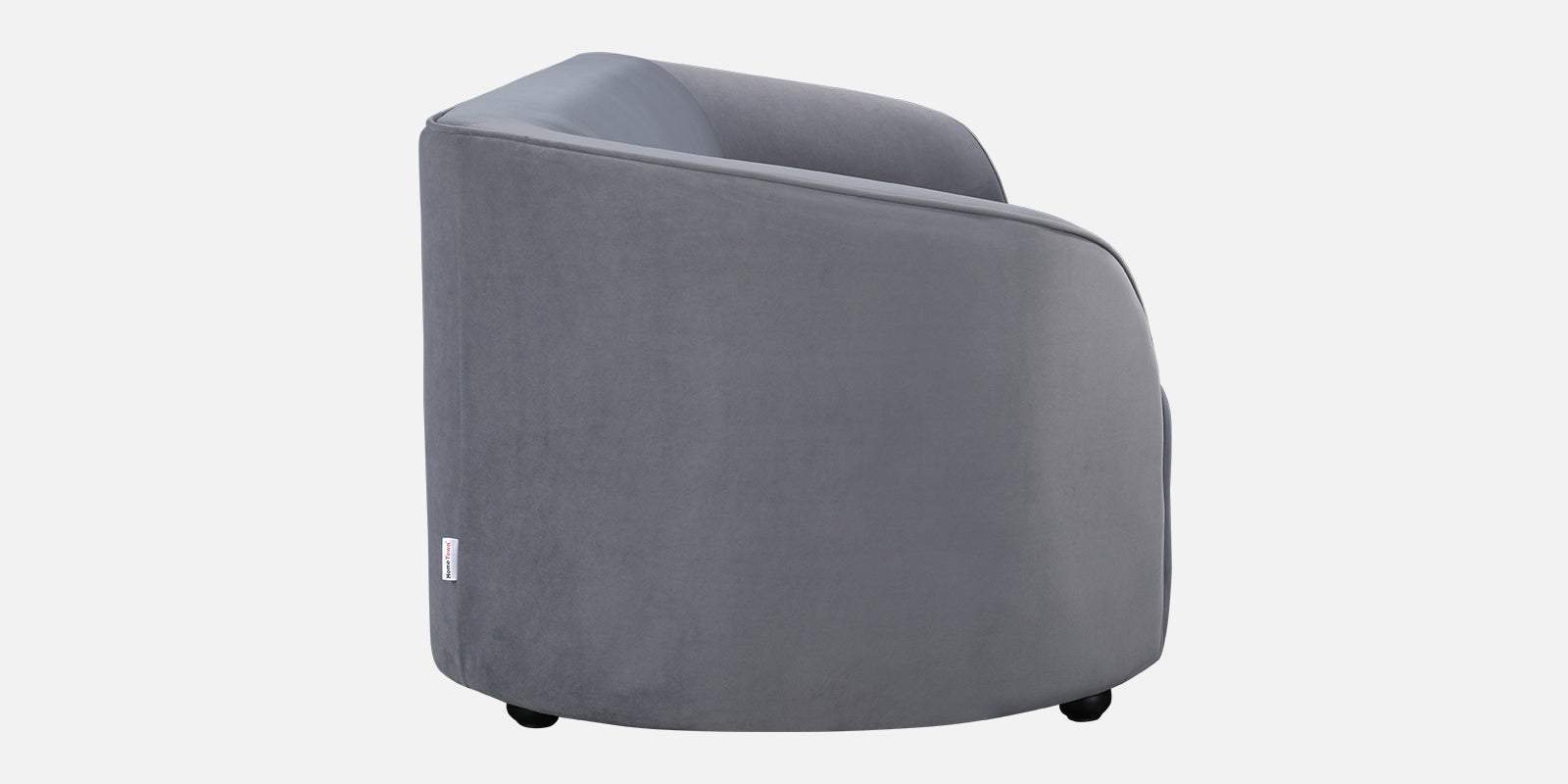 Elise Velvet Fabric Three Seater Sofa in Dark Grey Colour