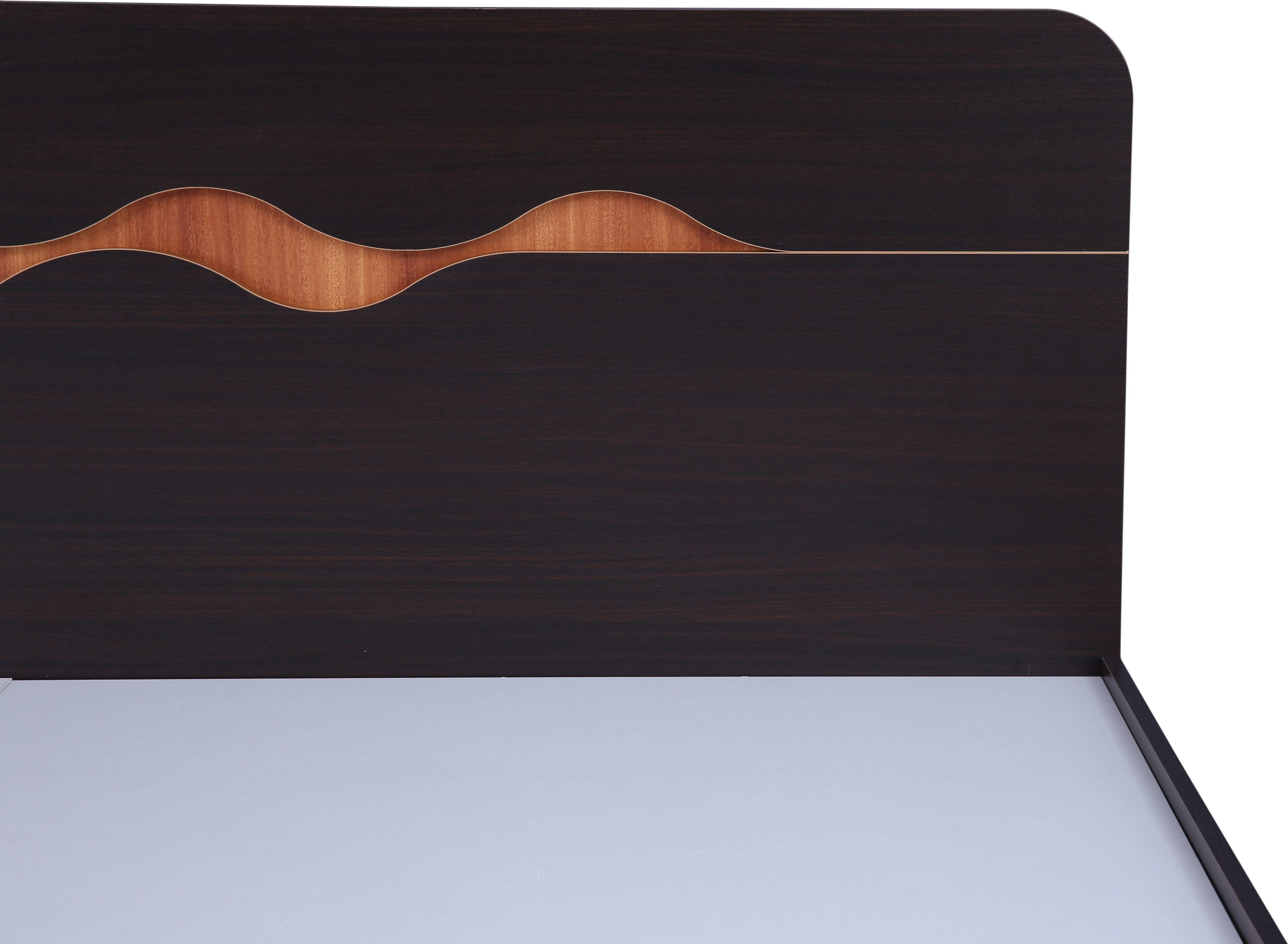 Swirl King Bed without storage in Dark Oak Colour