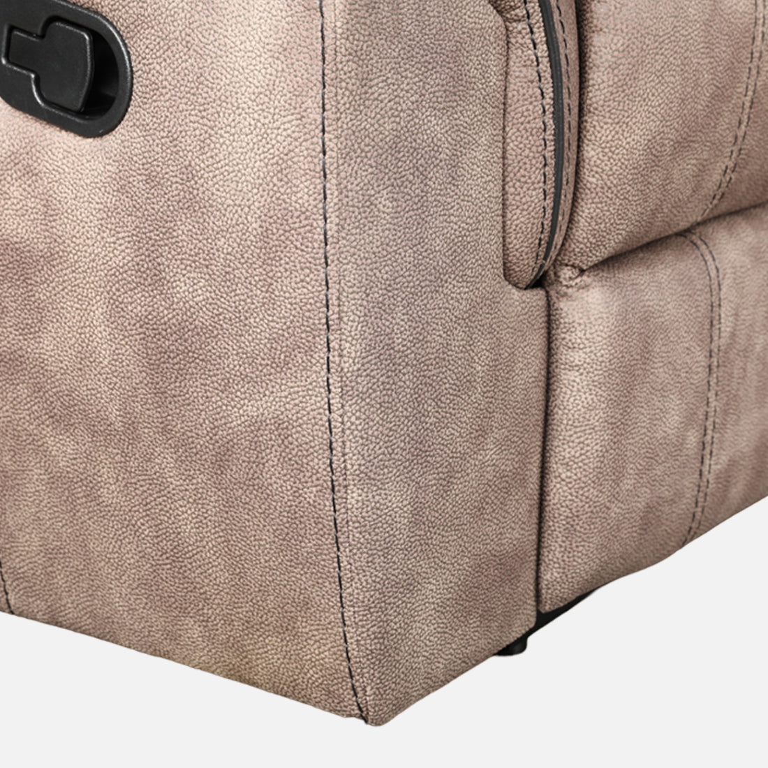 Enfield Fabric Lounger With Recliner in Brown Colour