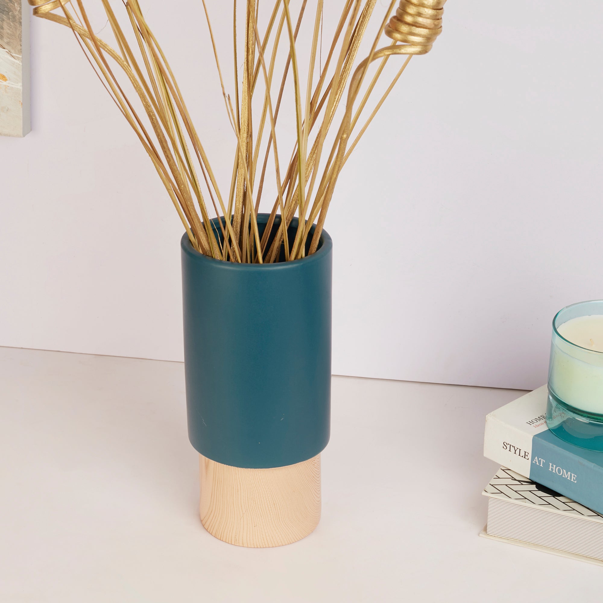 Alura Milan Ceramic Planter 26Cm in Blue Colour