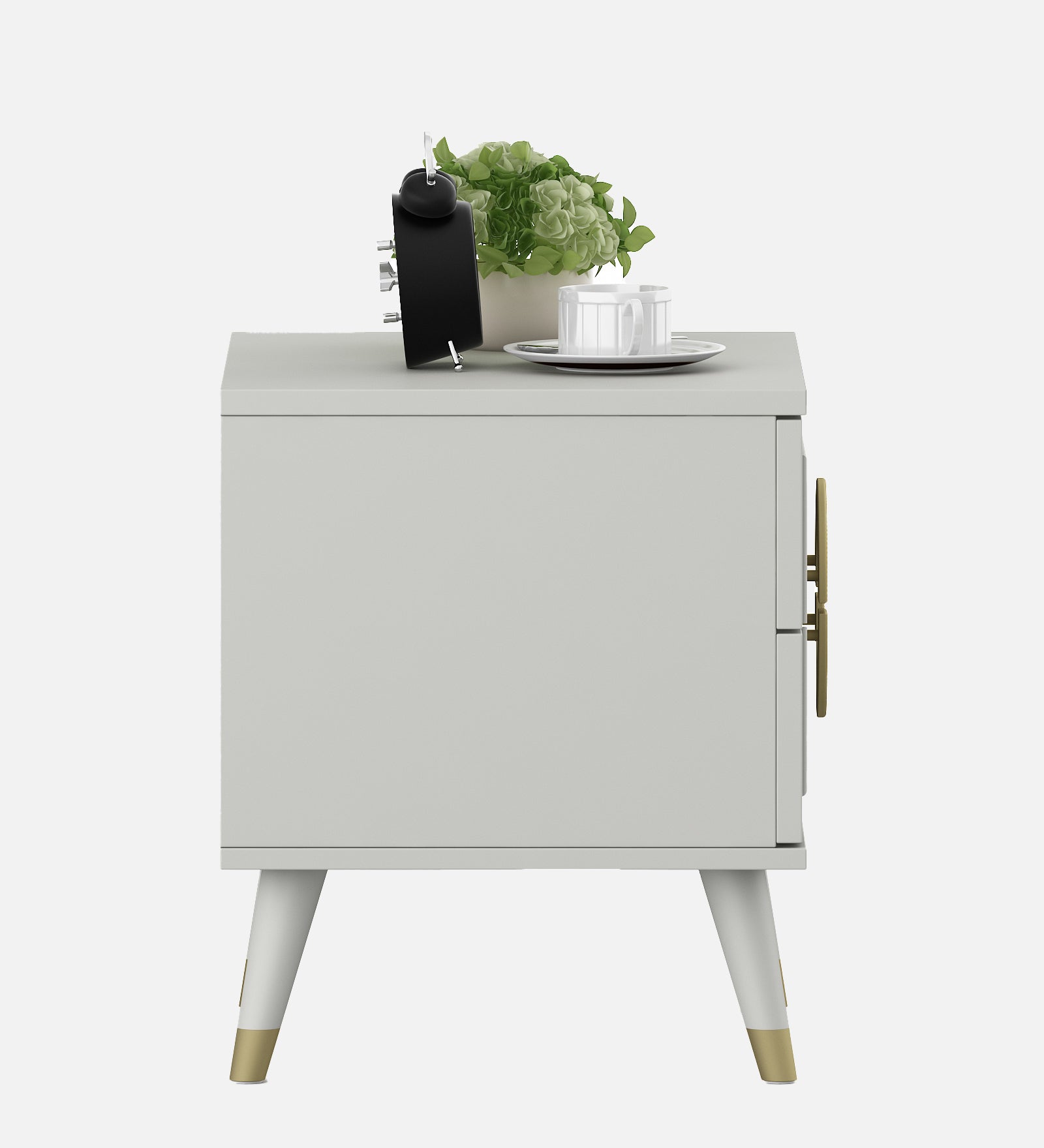 Akira Bed Side Table in Pumic Grey Colour
