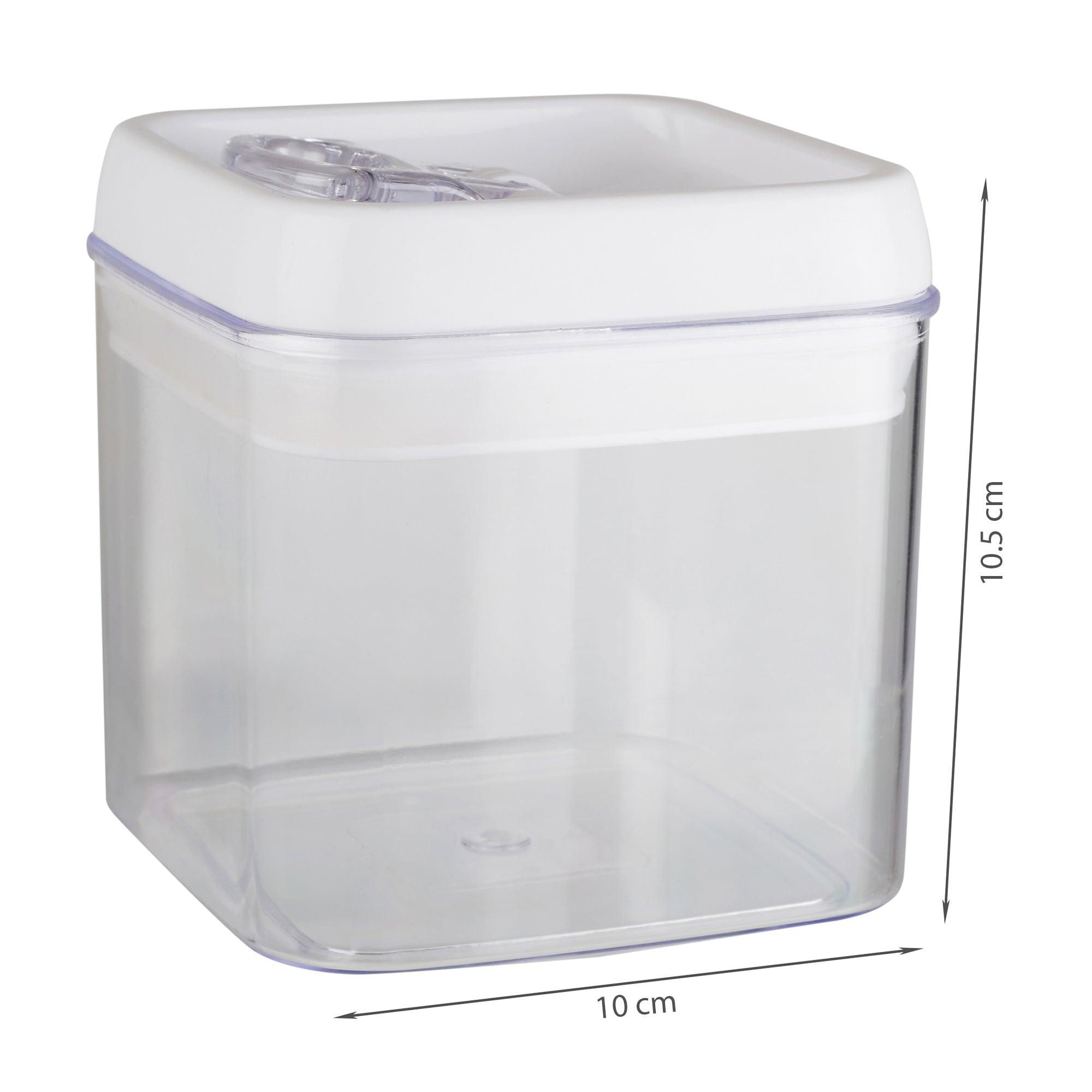 Robusto BPA Free Easy Lock Square Container 500ml in Transparent & White Colour