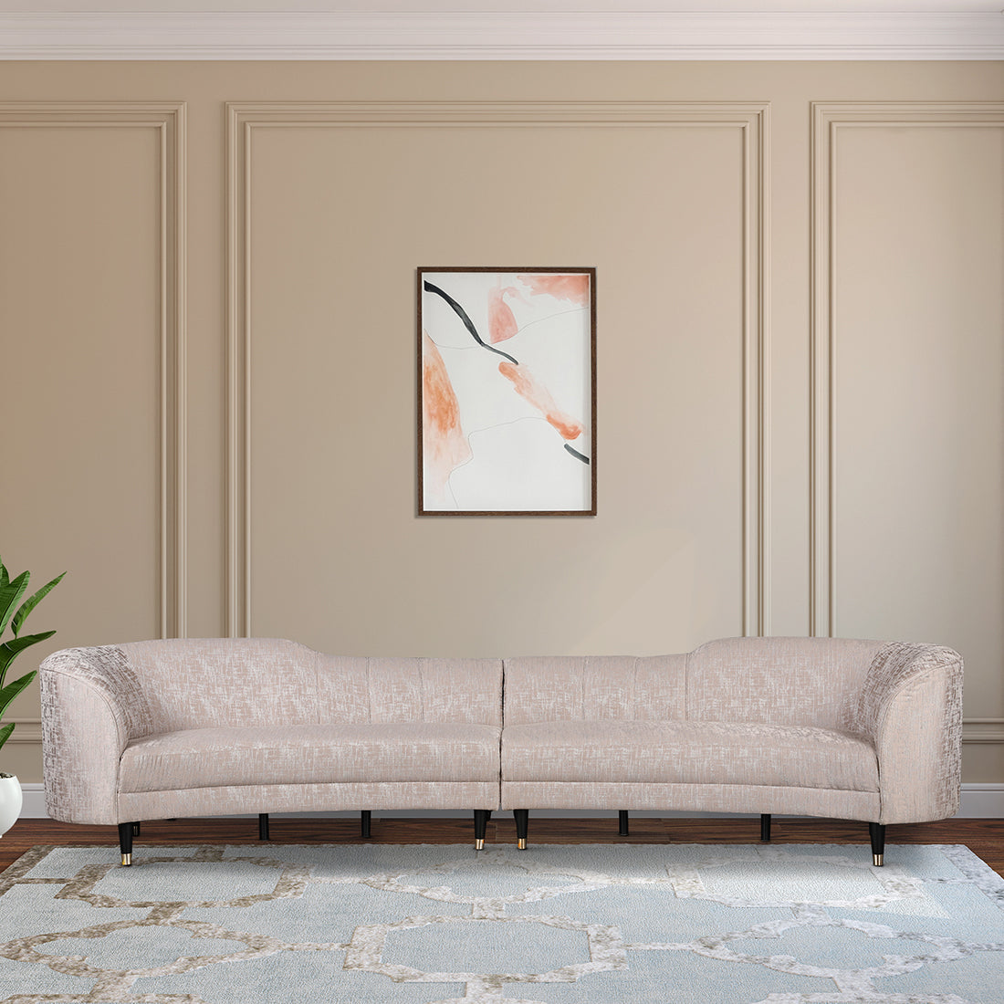 Elysium Fabric Lounger in Grey Colour