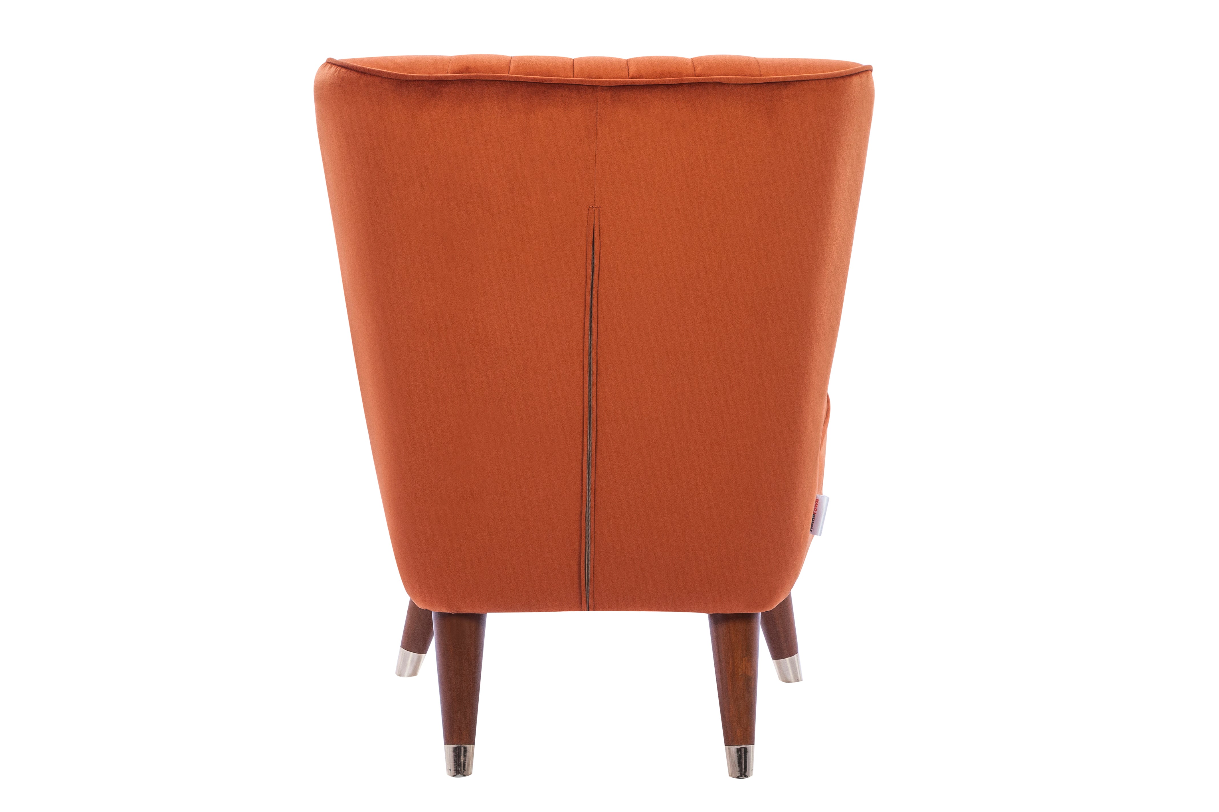 Jane Velvet Accent Chair in Rust Colour