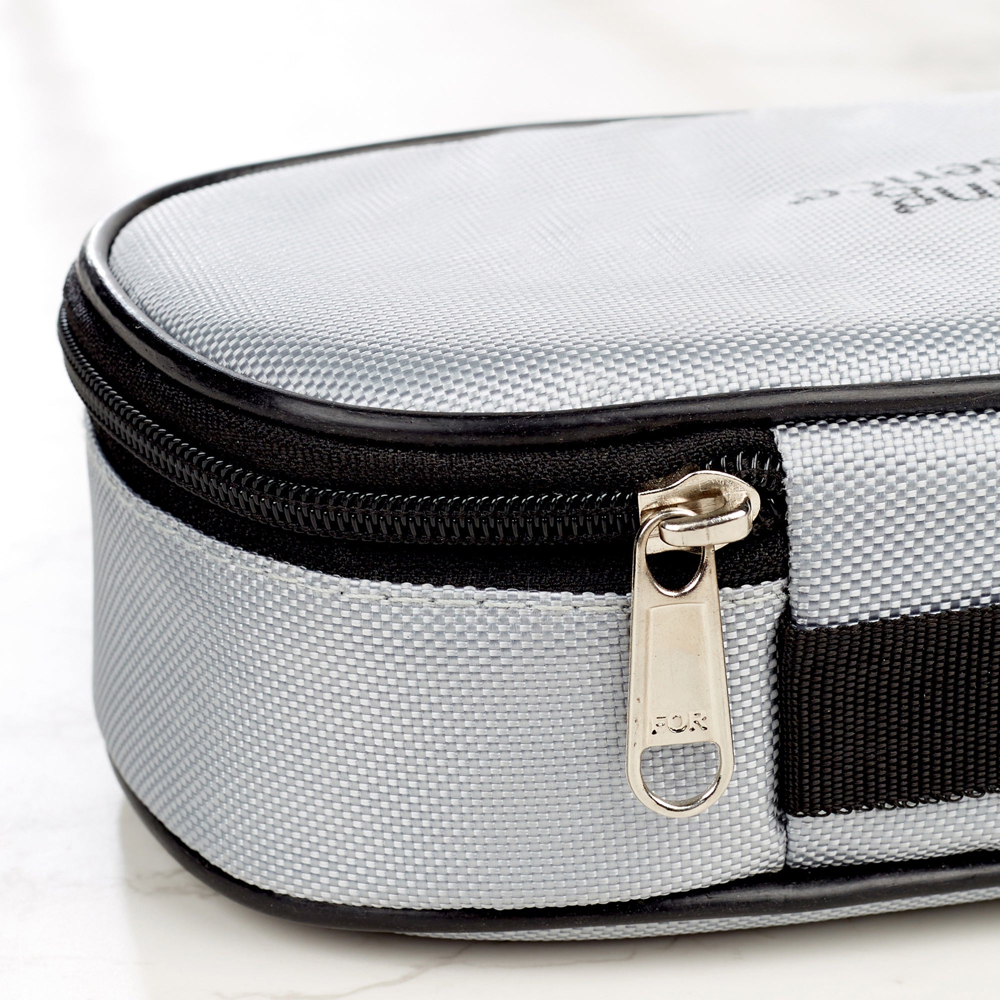 Microsafe 100% BPA Free Plastic & Stainless Steel Mega Lunch Box 400ml Set of 2 + Carry Bag in Grey Colour