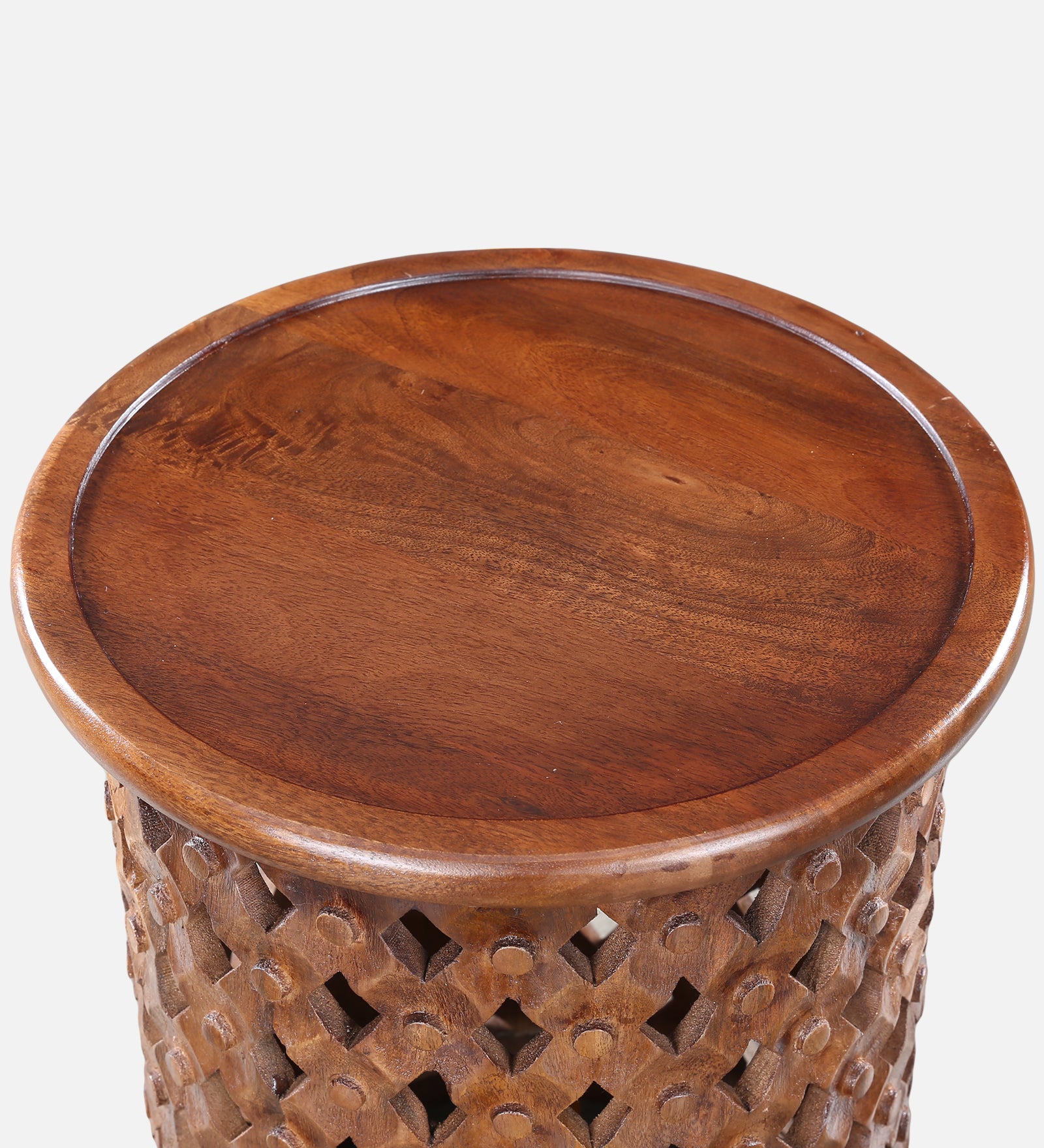Sirohi Solidwood Side Table in Walnut Colour