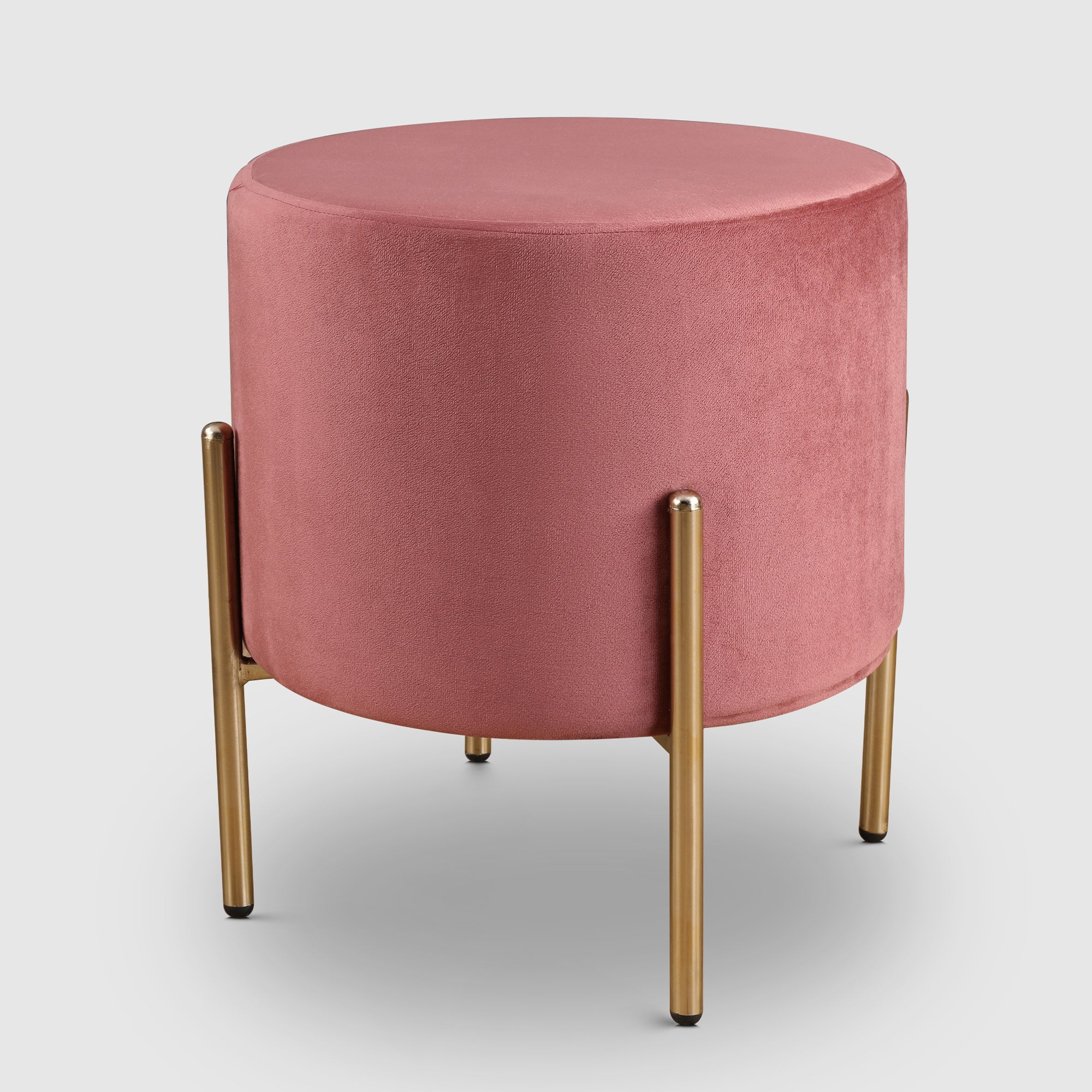 Elysia Fabric Ottomans in Blush Colour