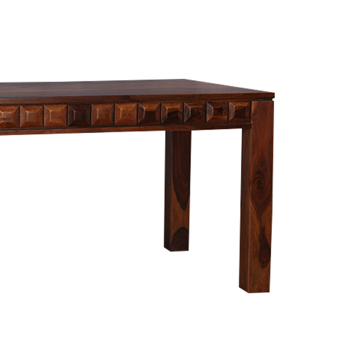 Woodrow Sheesham Wood(Rosewood) 6 Seater Dining Table in Honey Colour