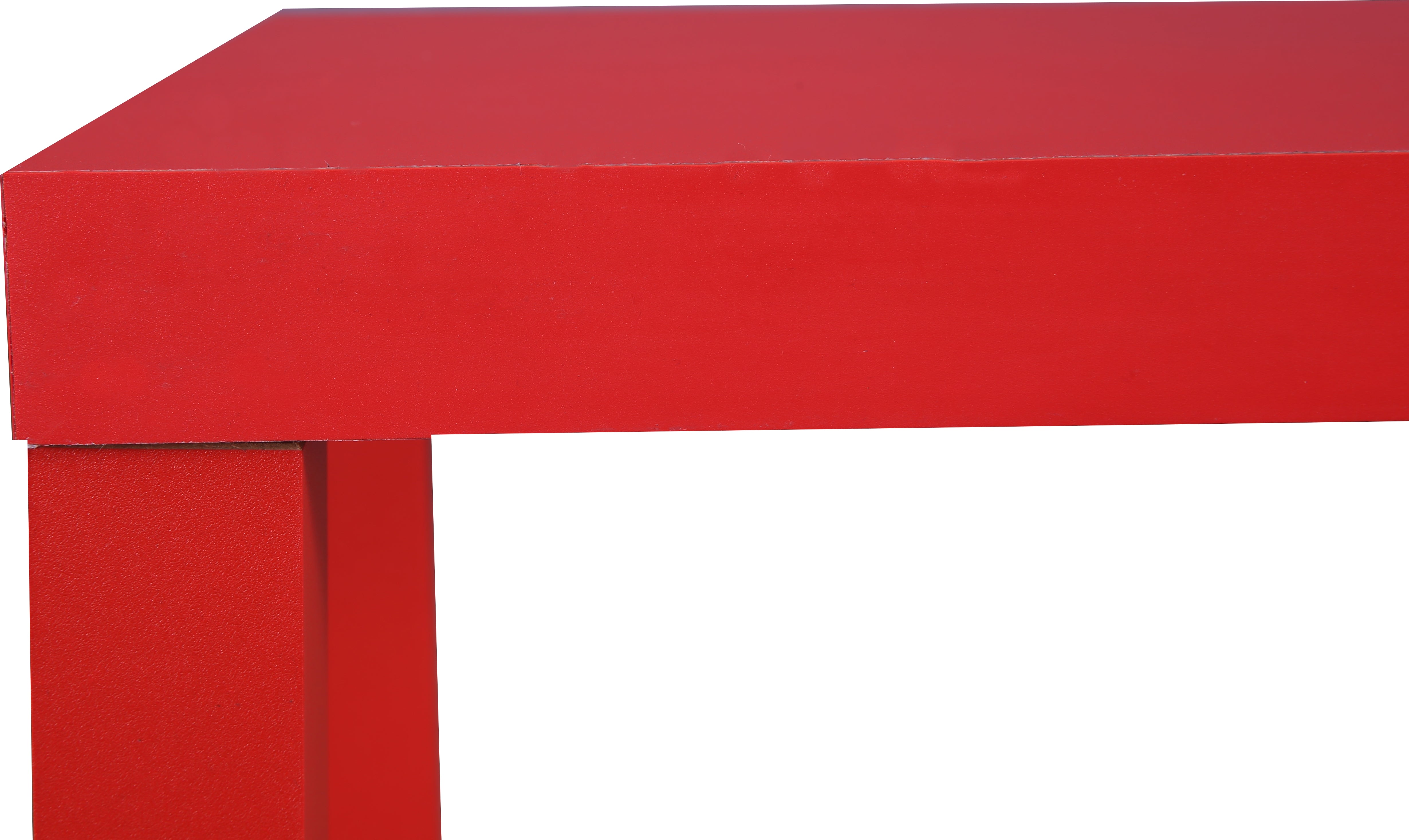 Larix Engineered Wood Side Table in Red Colour