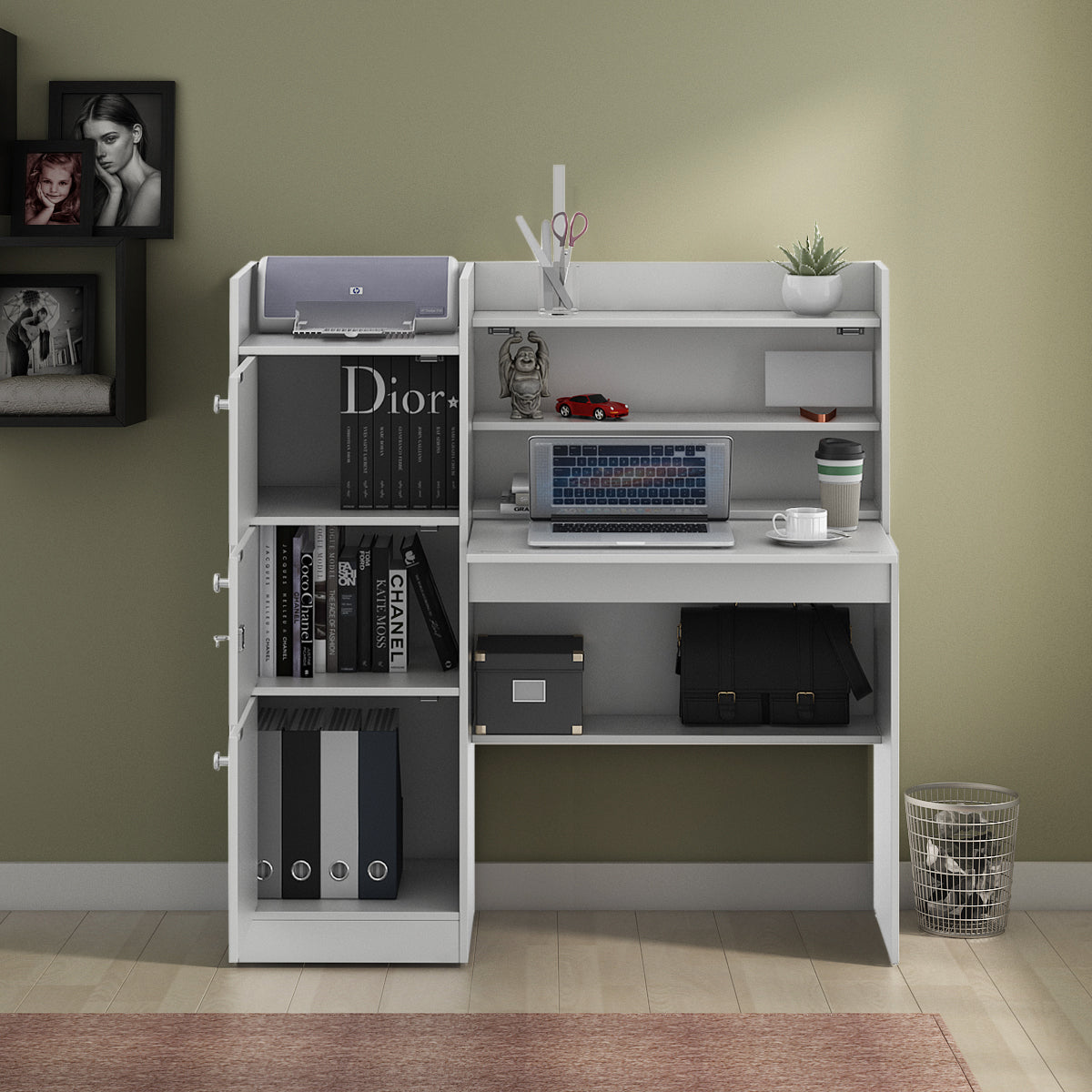 Venus  Study Table in White Colour