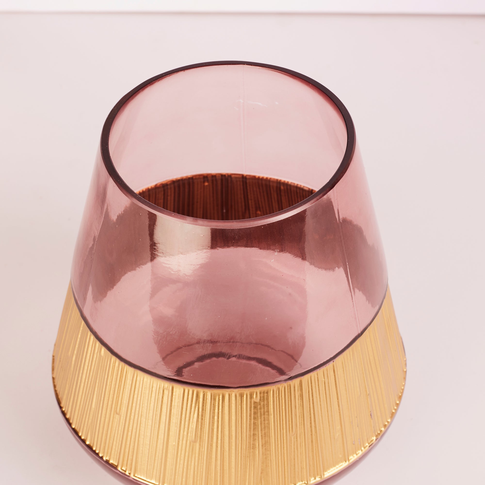 Alena Oval Glass Vase 17Cm in Blush Colour