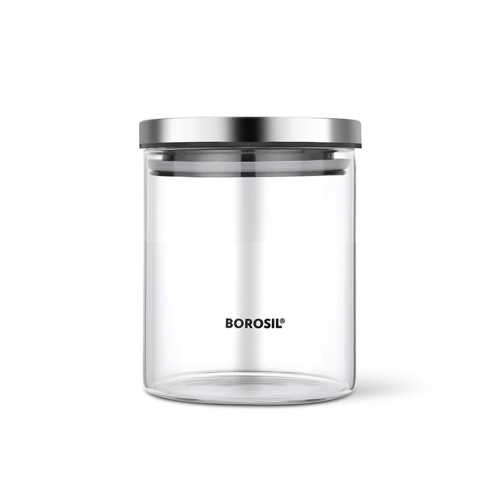 Borosil Classic Glass Jar 600Ml
