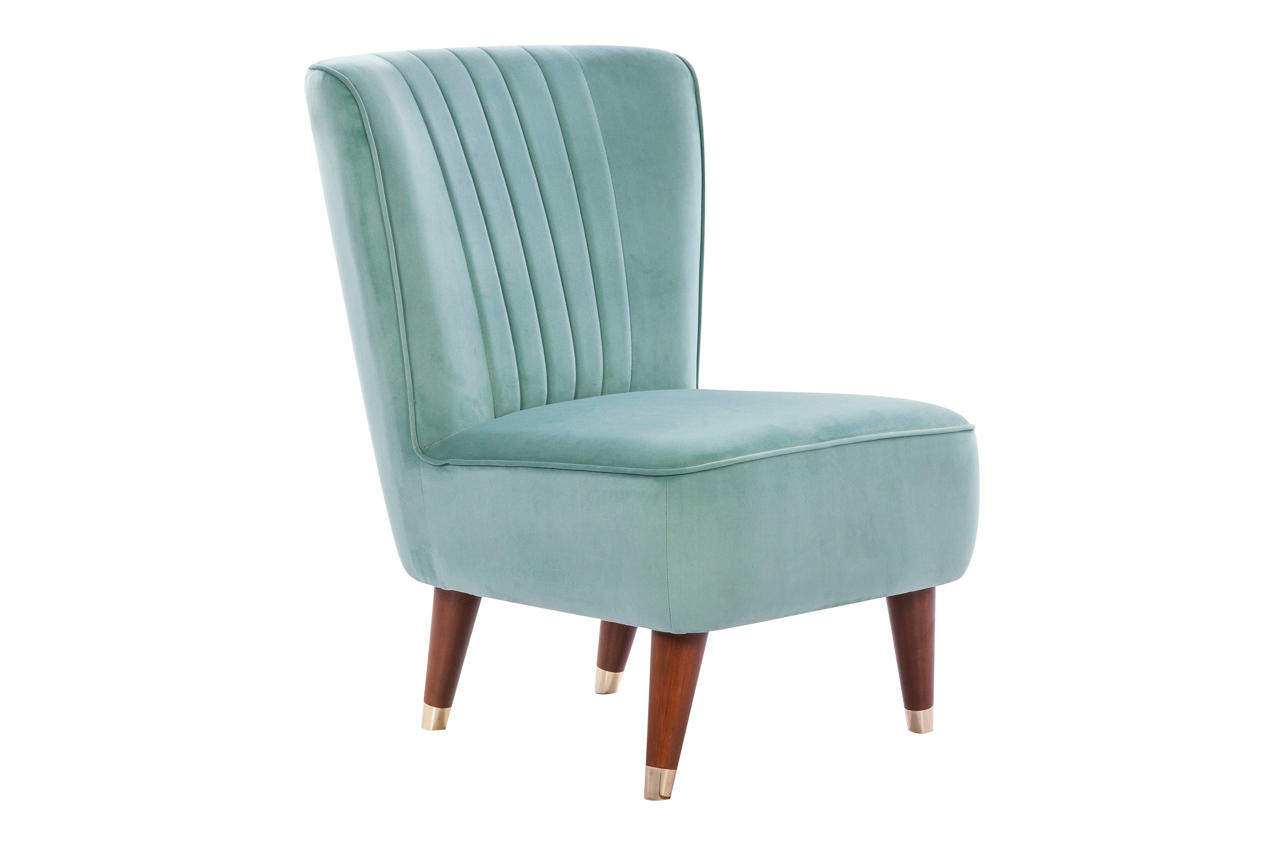 Jane Velvet Accent Chair in Teal Colour