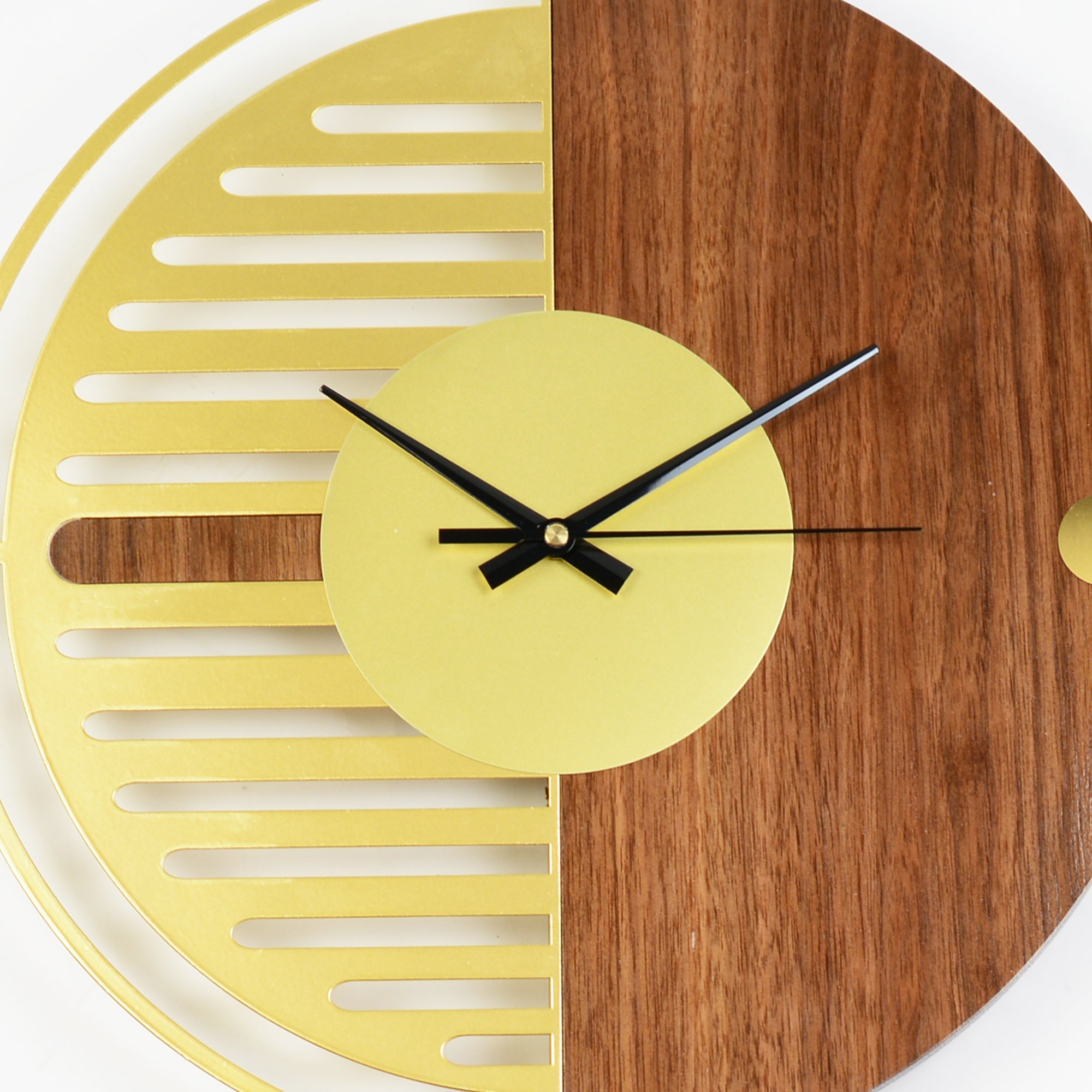 Rhythm Metal And Engineered Wood Simplica Pendulum Wall Clock in Brown Colour