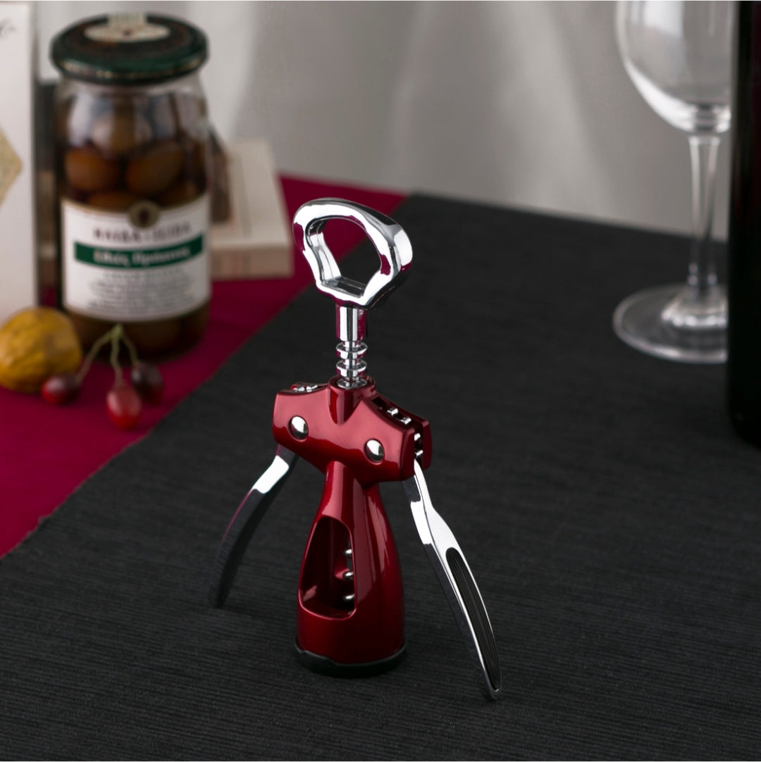 Wine Cork Screw (Wing) Stainless steel Wine Cork Screw in Red Colour