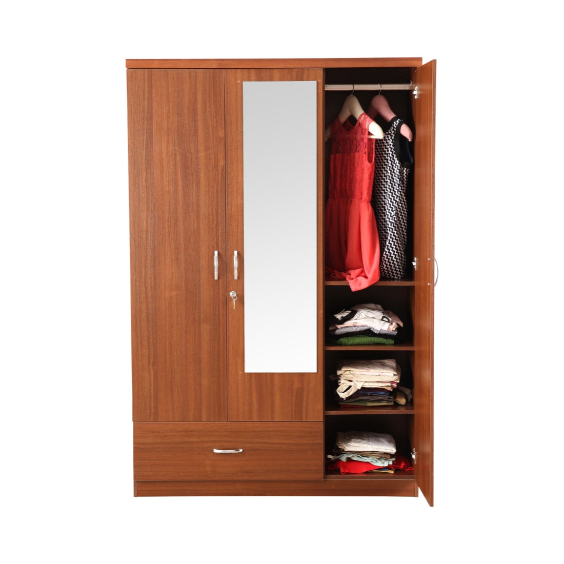 Ultima 3 door wardrobe in Walnut Colour
