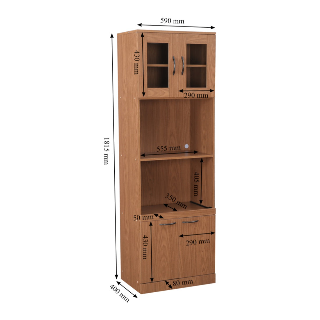 Penelope Multipurpose Cabinet in Walnut Colour