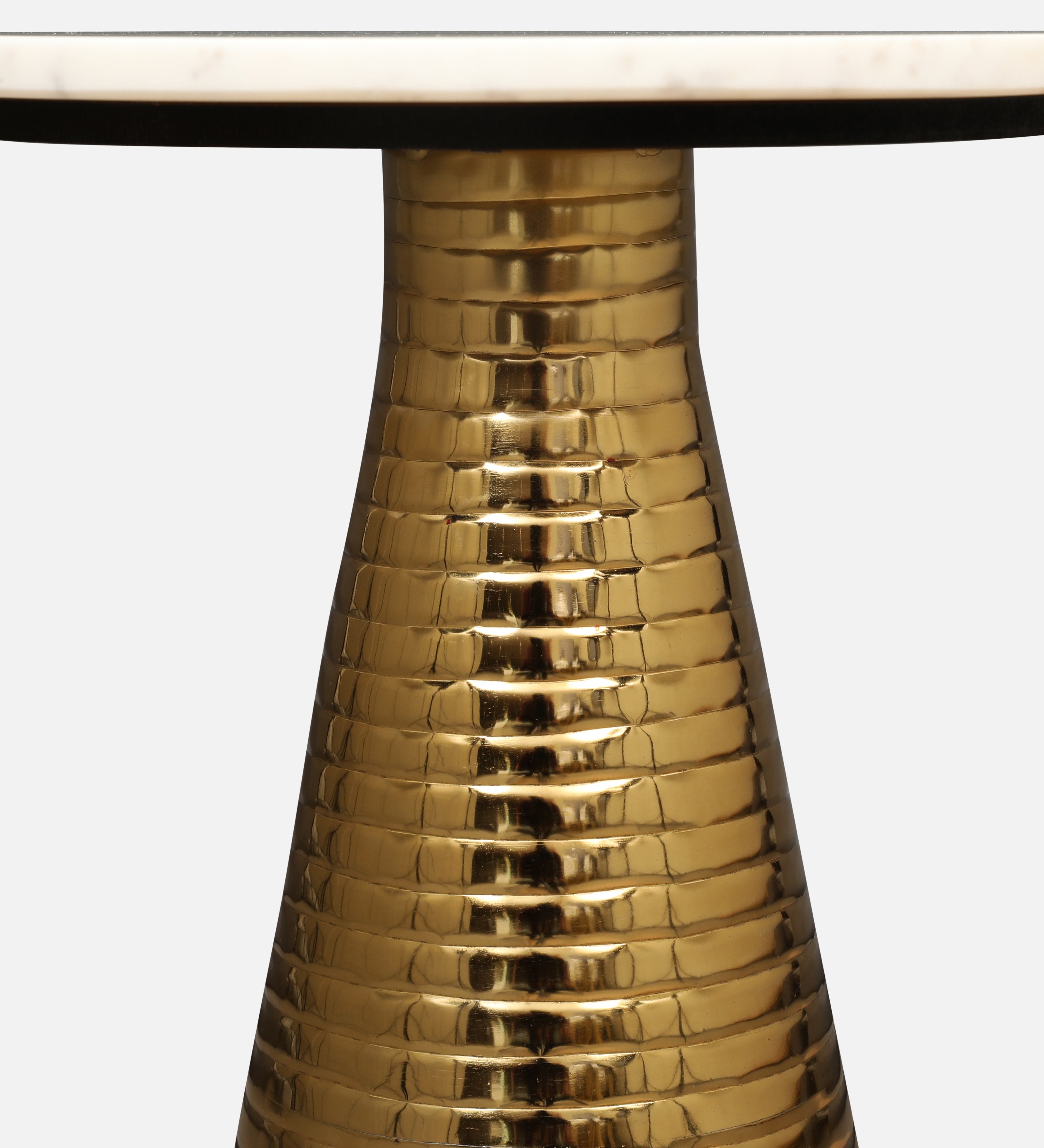 Athens Metal Side Table in Gold & White Colour