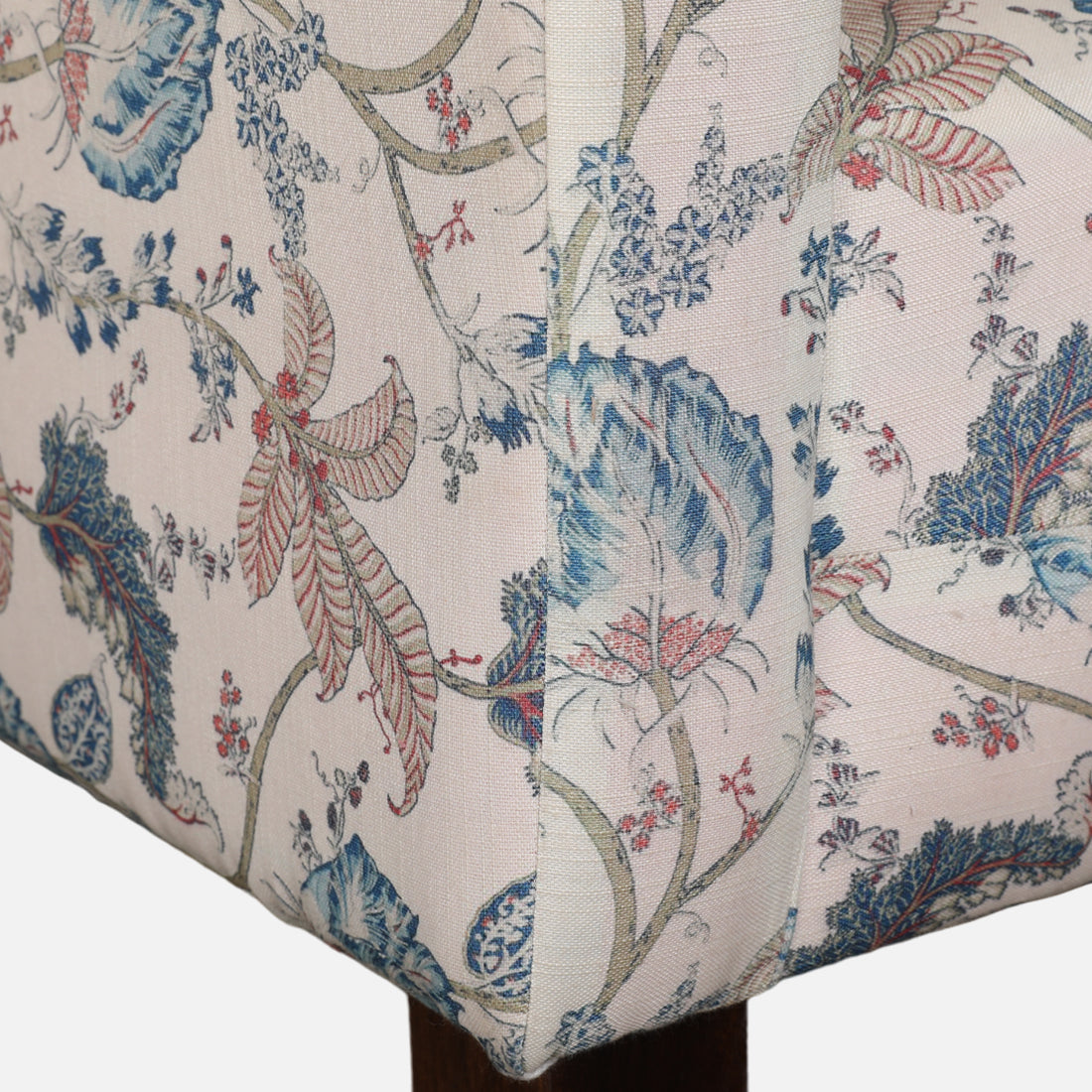 Daisy Fabric Wing Chair in Beige Colour