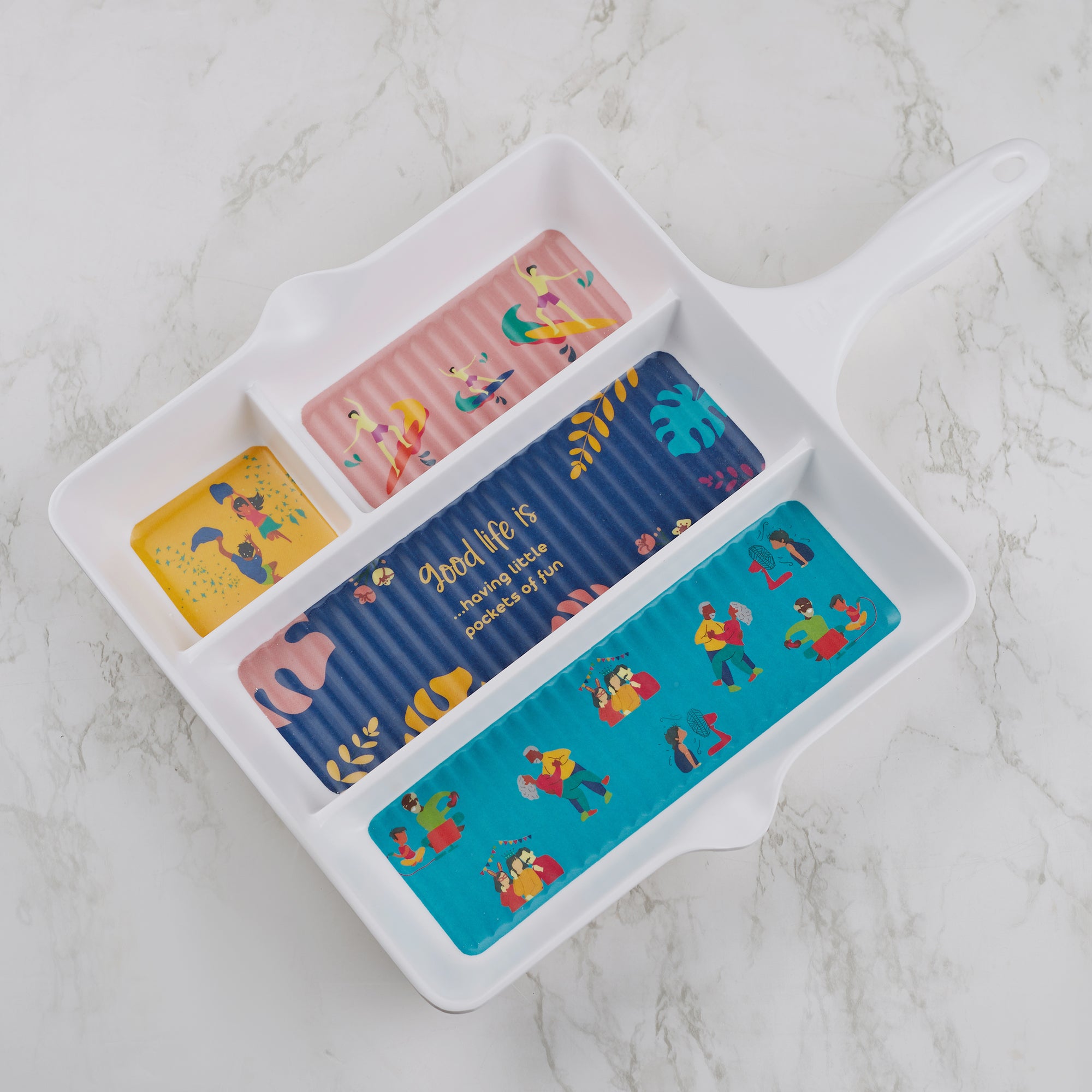 Good Life Melamine Skillet Serving Platter in Multi Colour